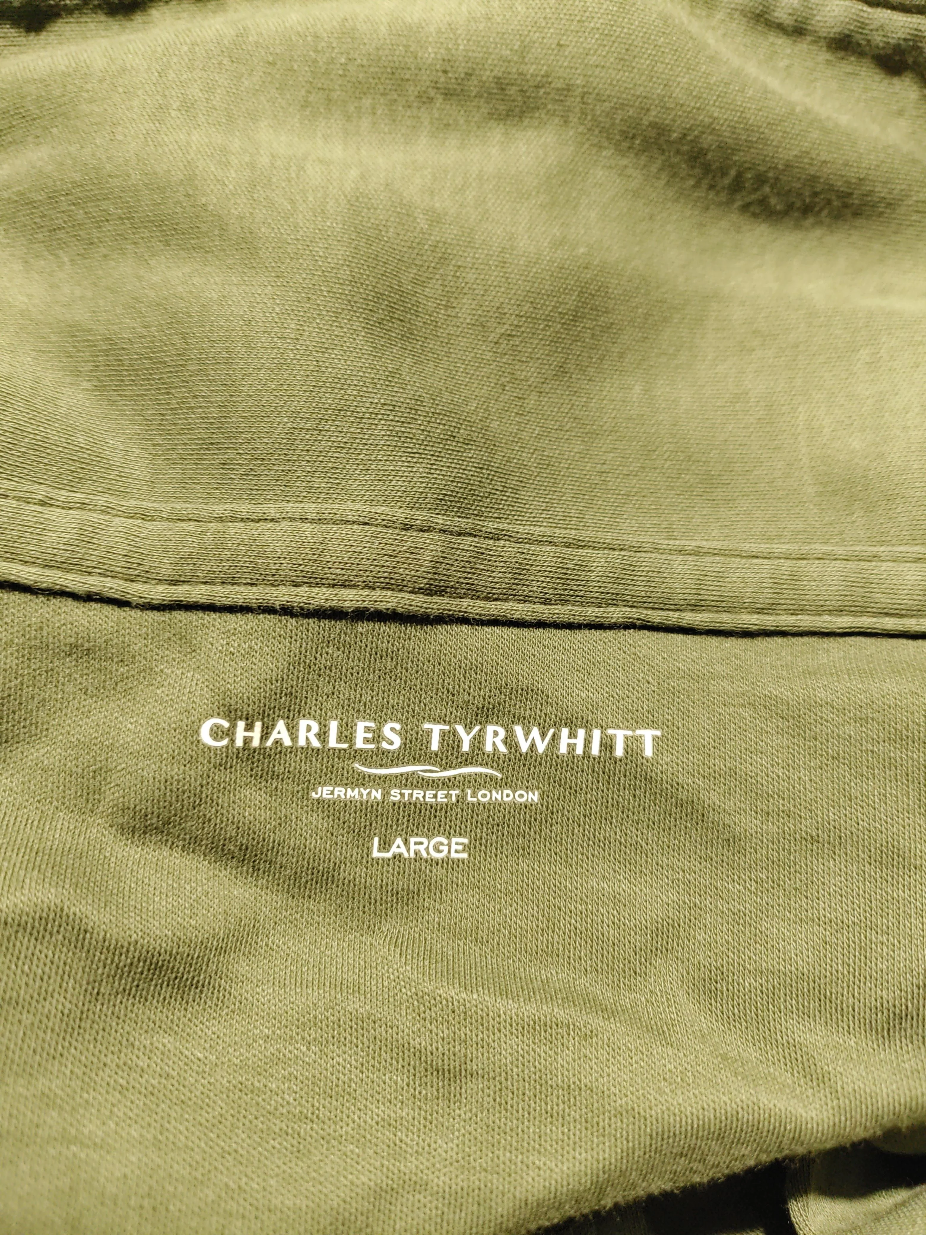 Charles Tyrwhitt Men's Polo L Green 100% Cotton Basic - Image 5