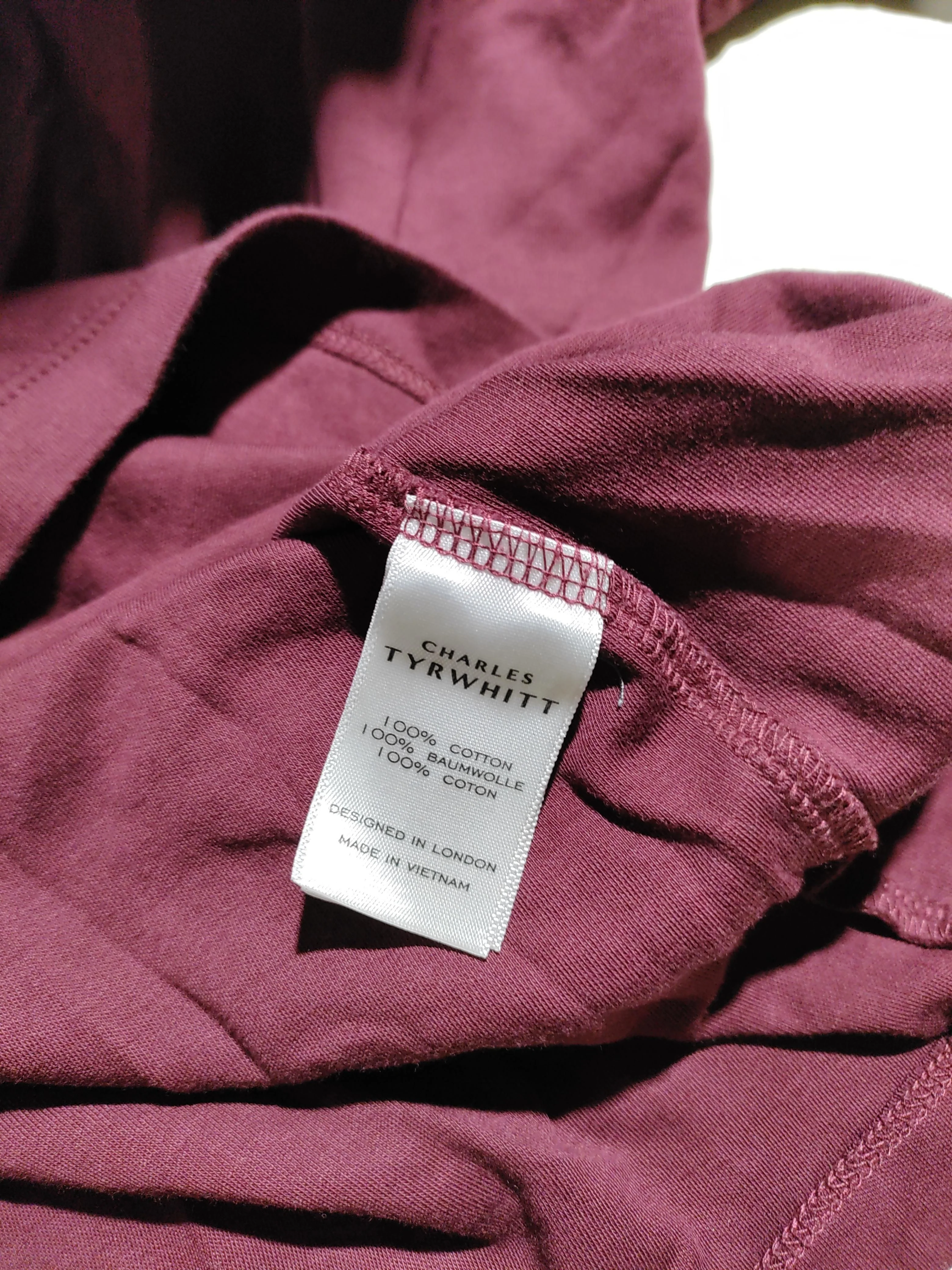Charles Tyrwhitt Men's Polo L Red 100% Cotton Basic - Image 6
