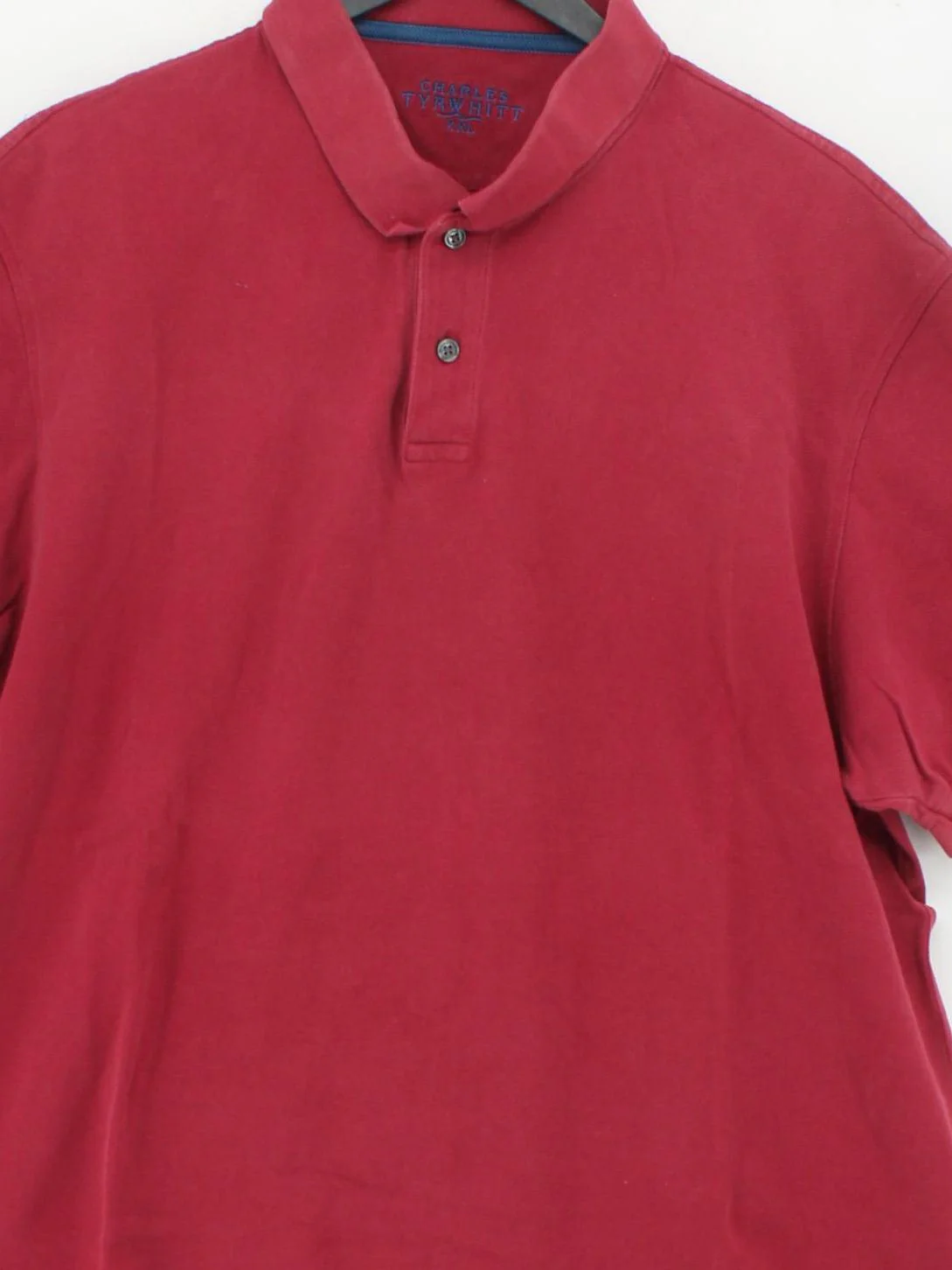 Charles Tyrwhitt Men's Polo XXL Red 100% Cotton Basic - Image 3