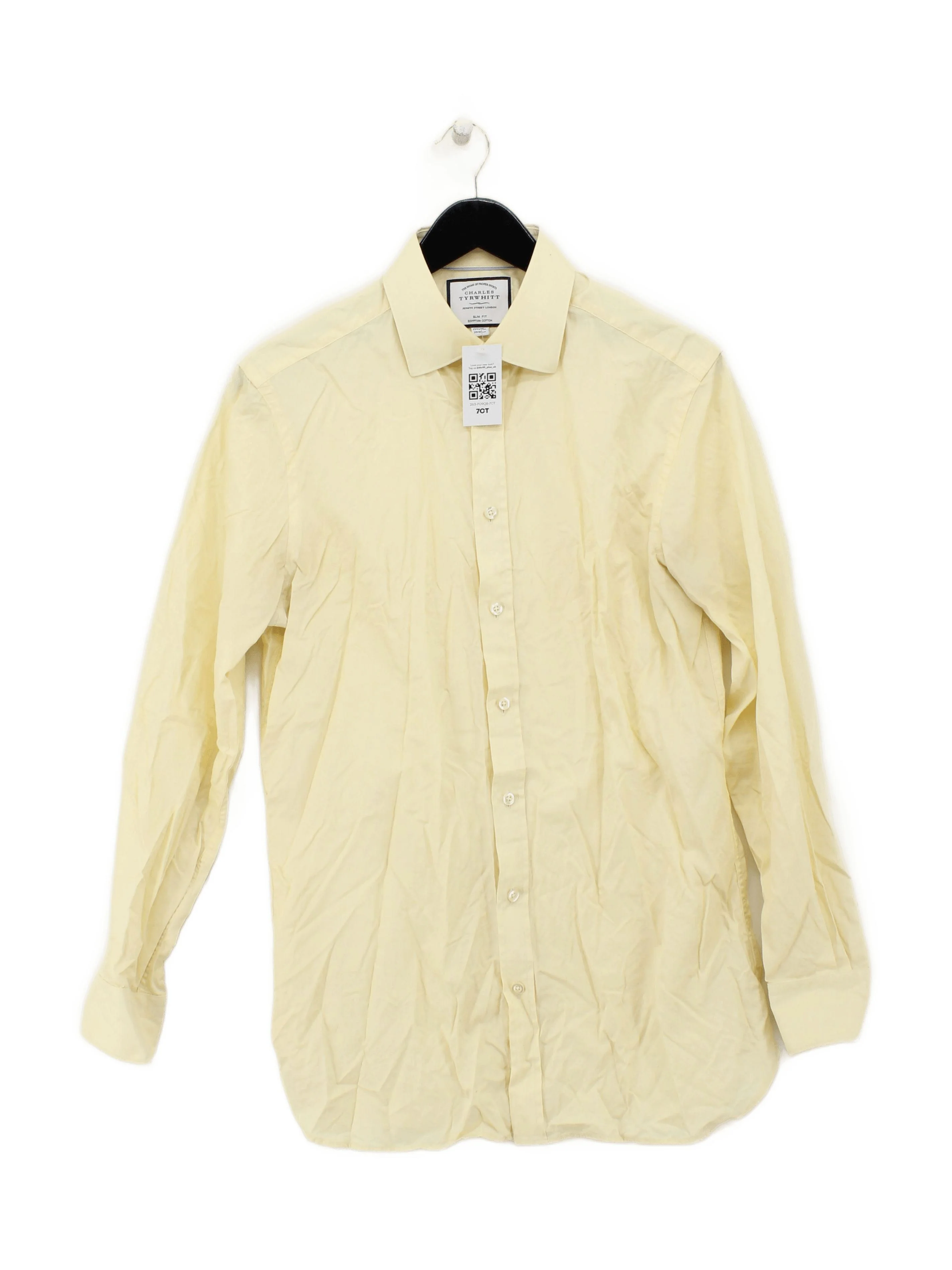 Charles Tyrwhitt Men's Shirt Chest: 35 in Yellow 100% Cotton Basic