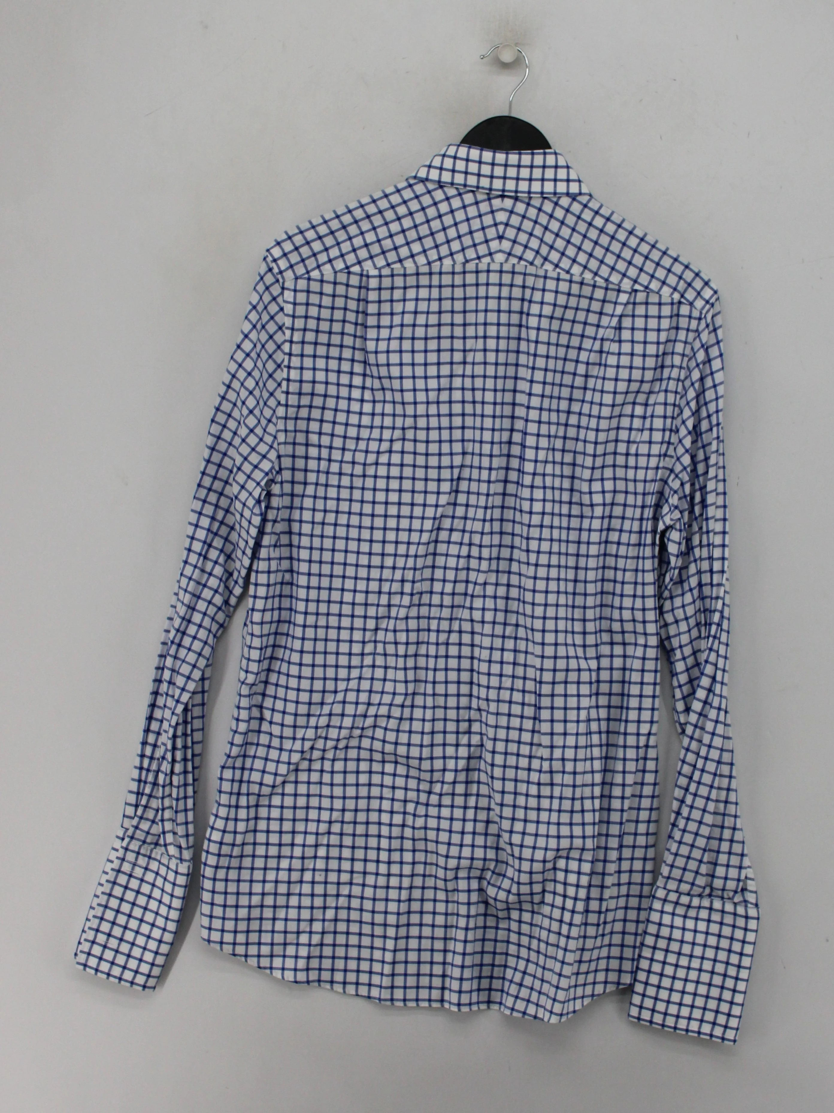 Charles Tyrwhitt Men's Shirt Collar: 15.5 in White Checkered 100% Cotton Basic - Image 2