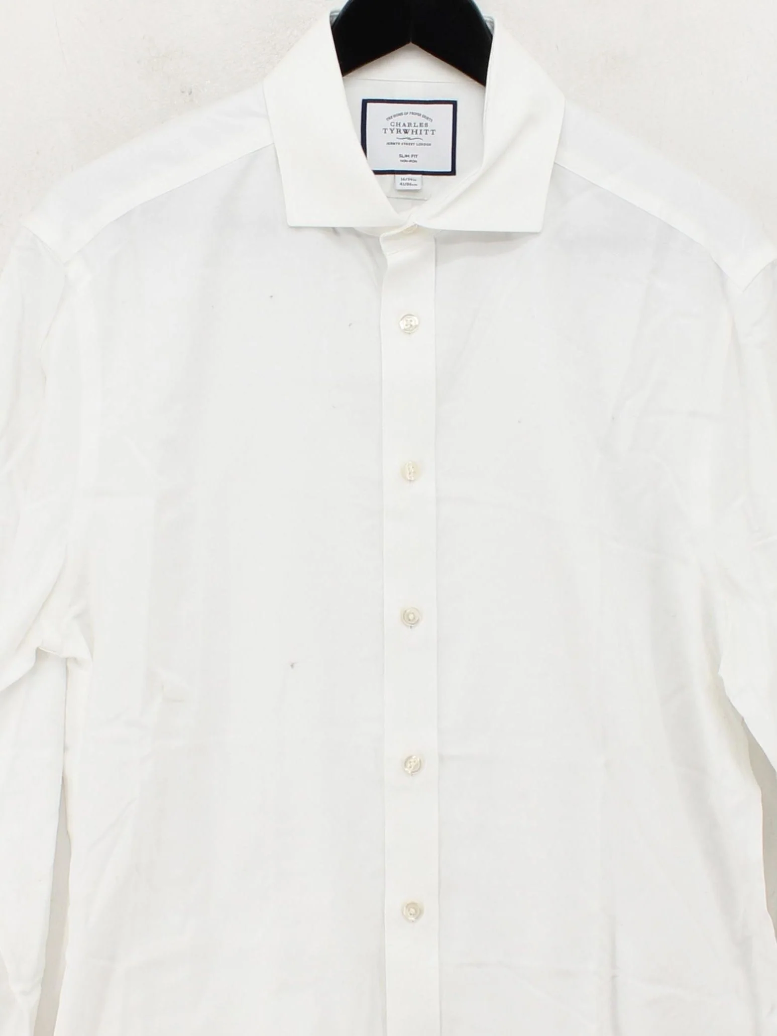 Charles Tyrwhitt Men's Shirt Collar: 16 in White 100% Cotton Basic - Image 3