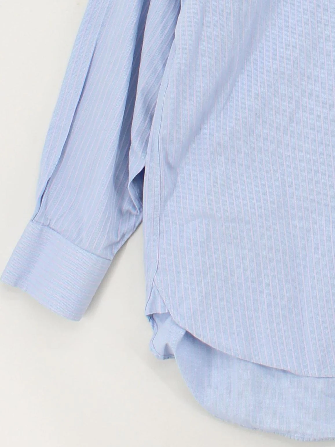 Charles Tyrwhitt Men's Shirt Collar: 17 in Blue Striped 100% Cotton Basic - Image 4