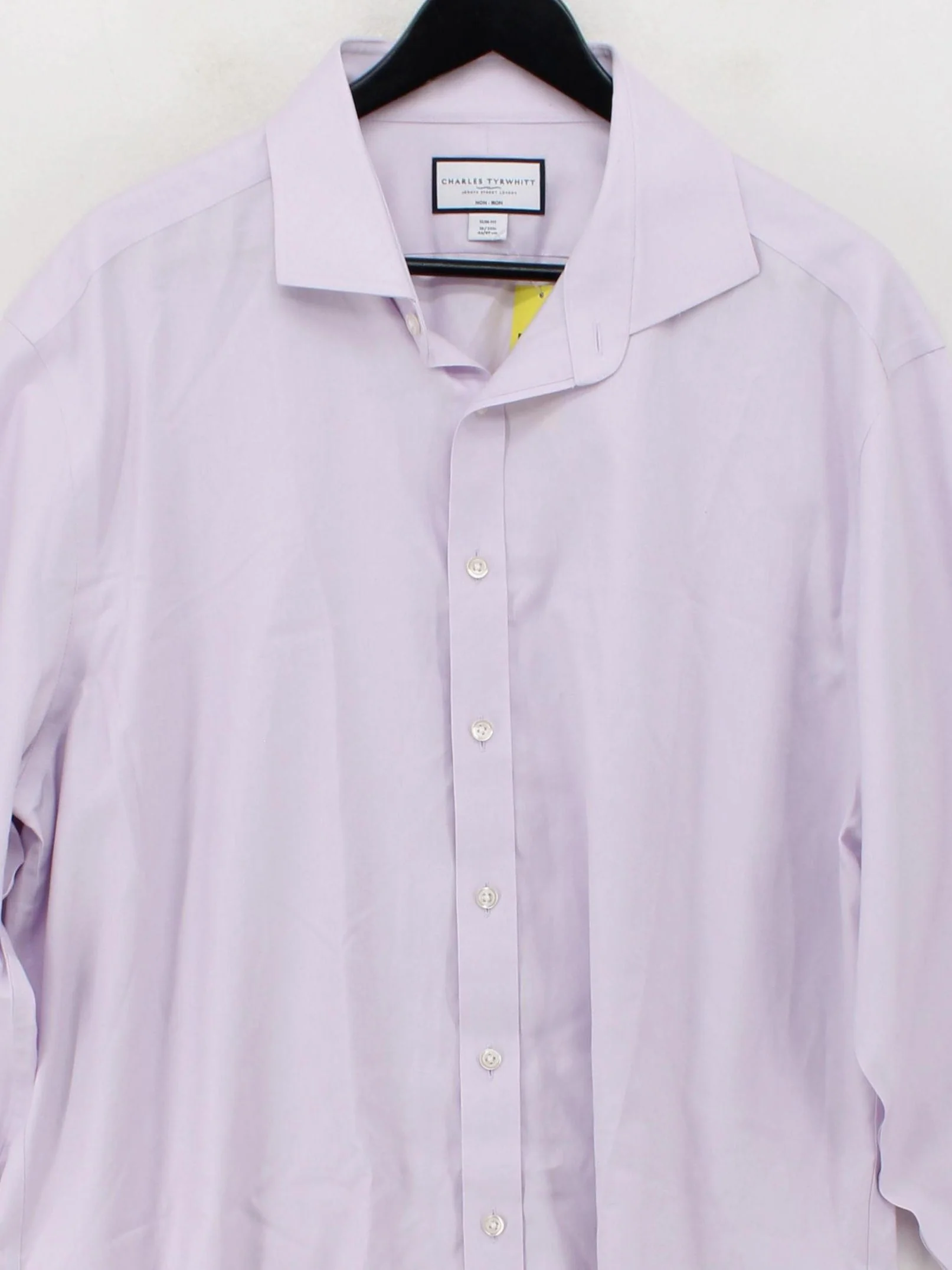 Charles Tyrwhitt Men's Shirt Collar: 18 in Purple 100% Cotton Basic - Image 3