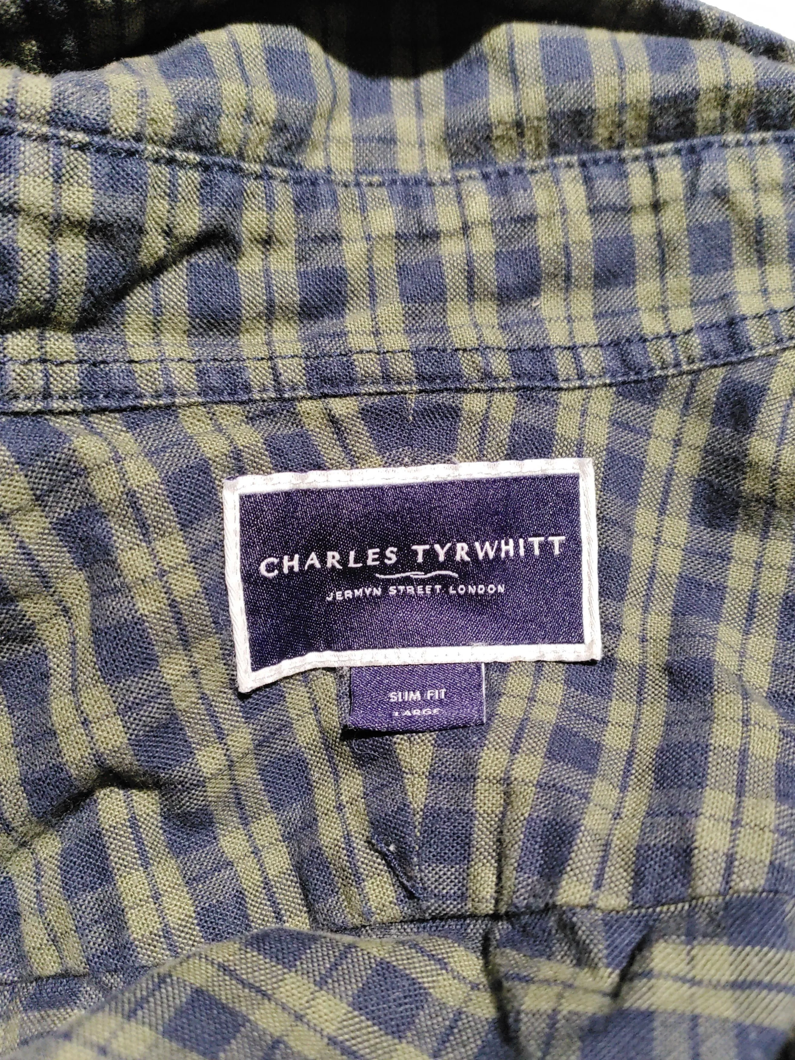 Charles Tyrwhitt Men's Shirt L Multi Checkered 100% Cotton Basic - Image 5
