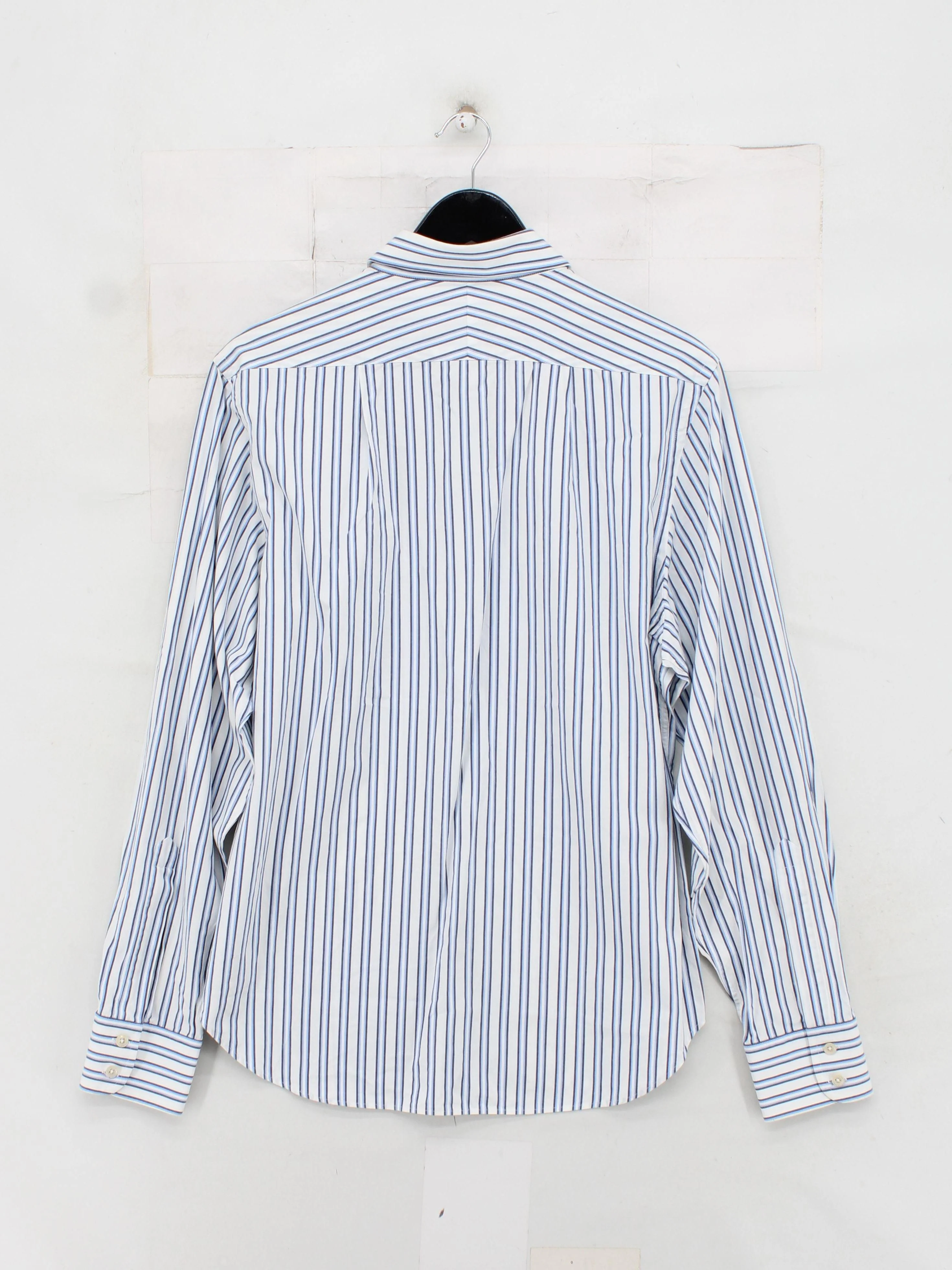 Charles Tyrwhitt Men's Shirt L White Striped 100% Cotton Basic - Image 2