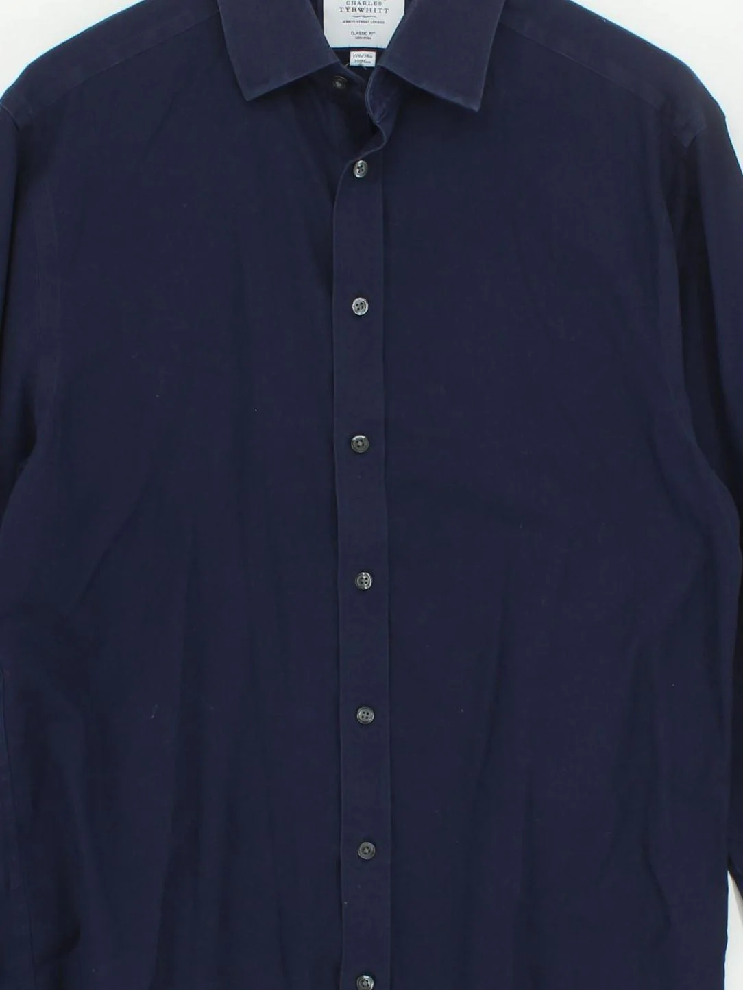 Charles Tyrwhitt Men's Shirt M Blue 100% Cotton Basic - Image 3