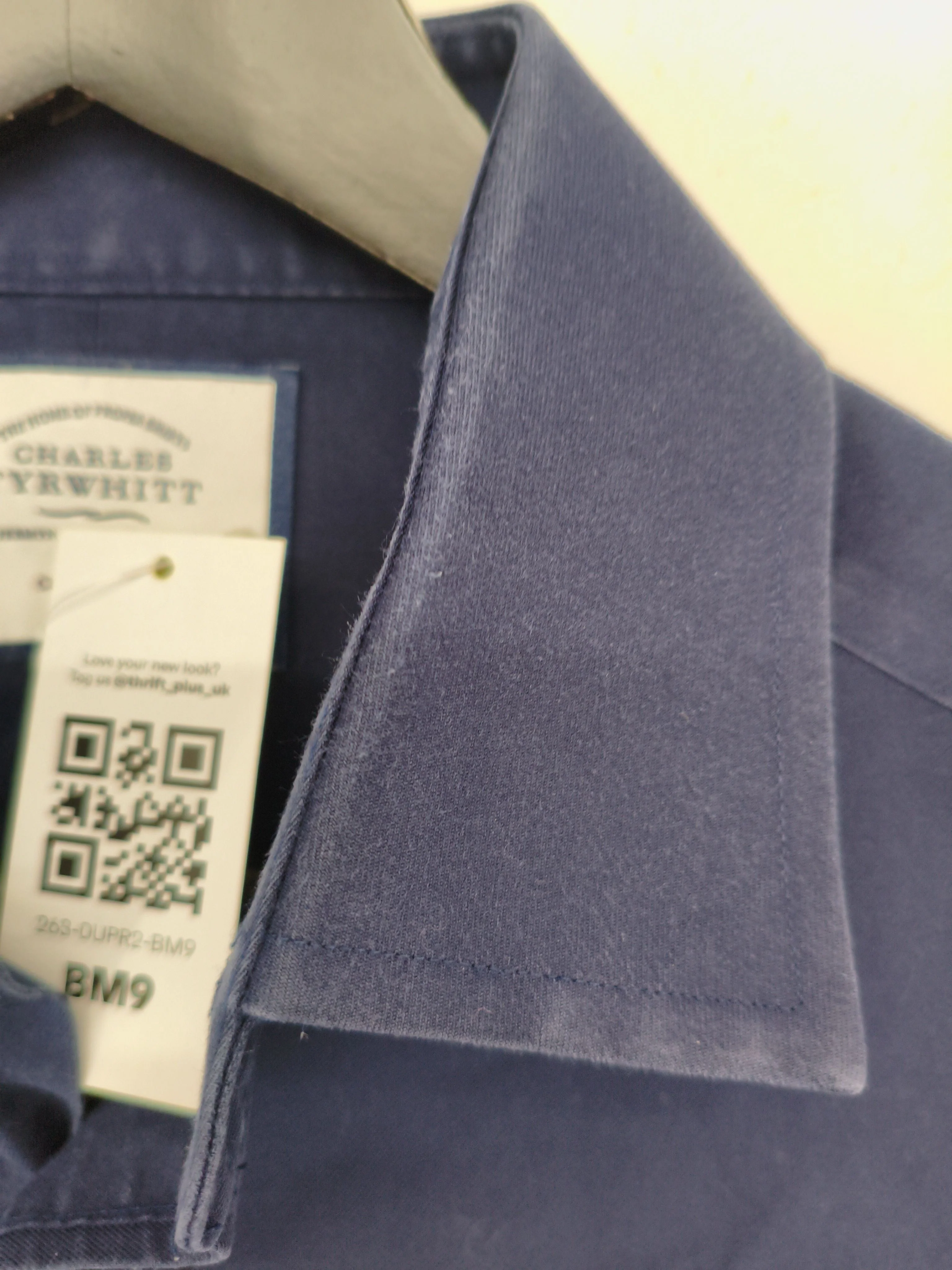 Charles Tyrwhitt Men's Shirt M Blue 100% Cotton Basic - Image 5