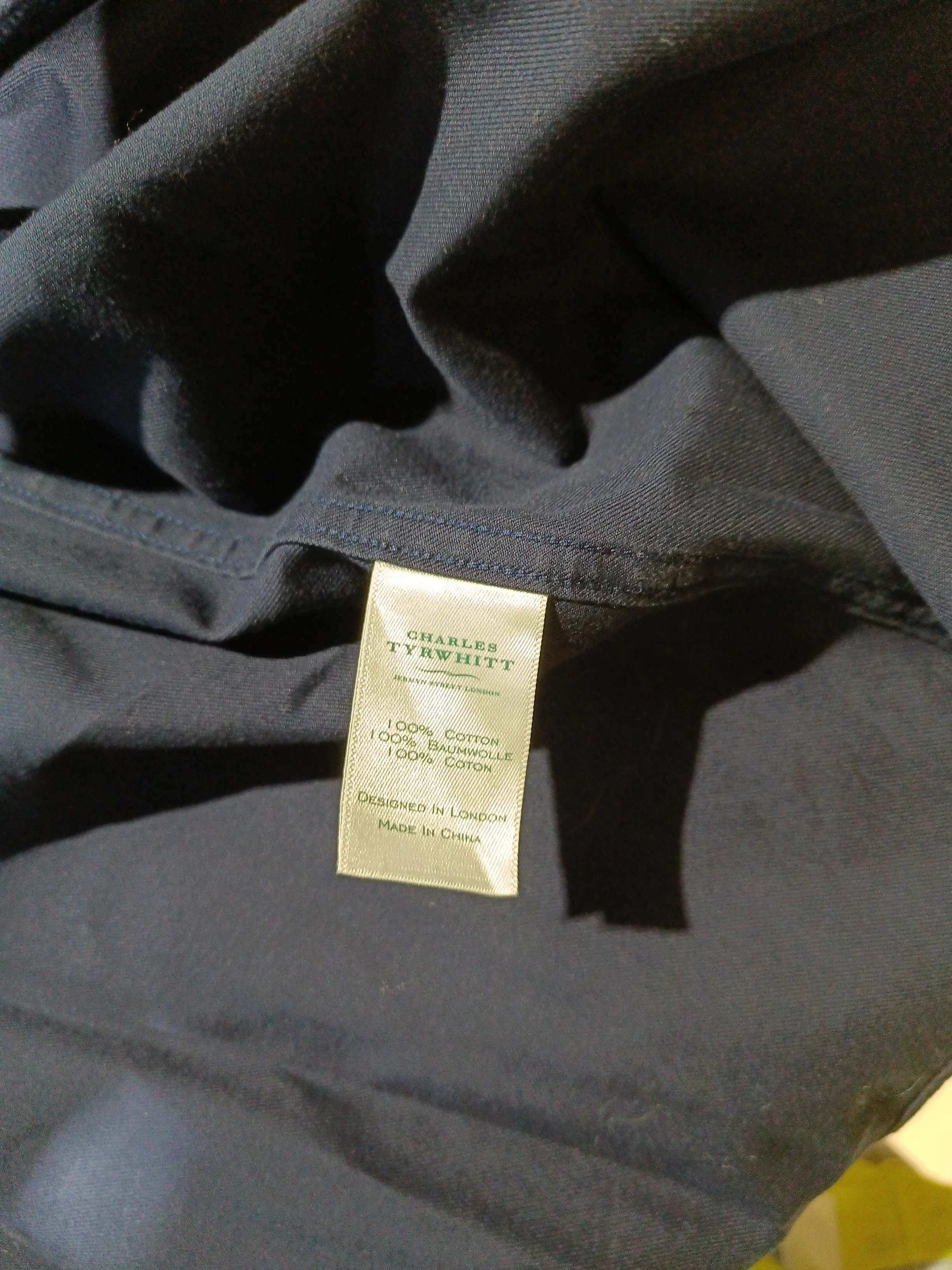 Charles Tyrwhitt Men's Shirt M Blue 100% Cotton Basic - Image 7