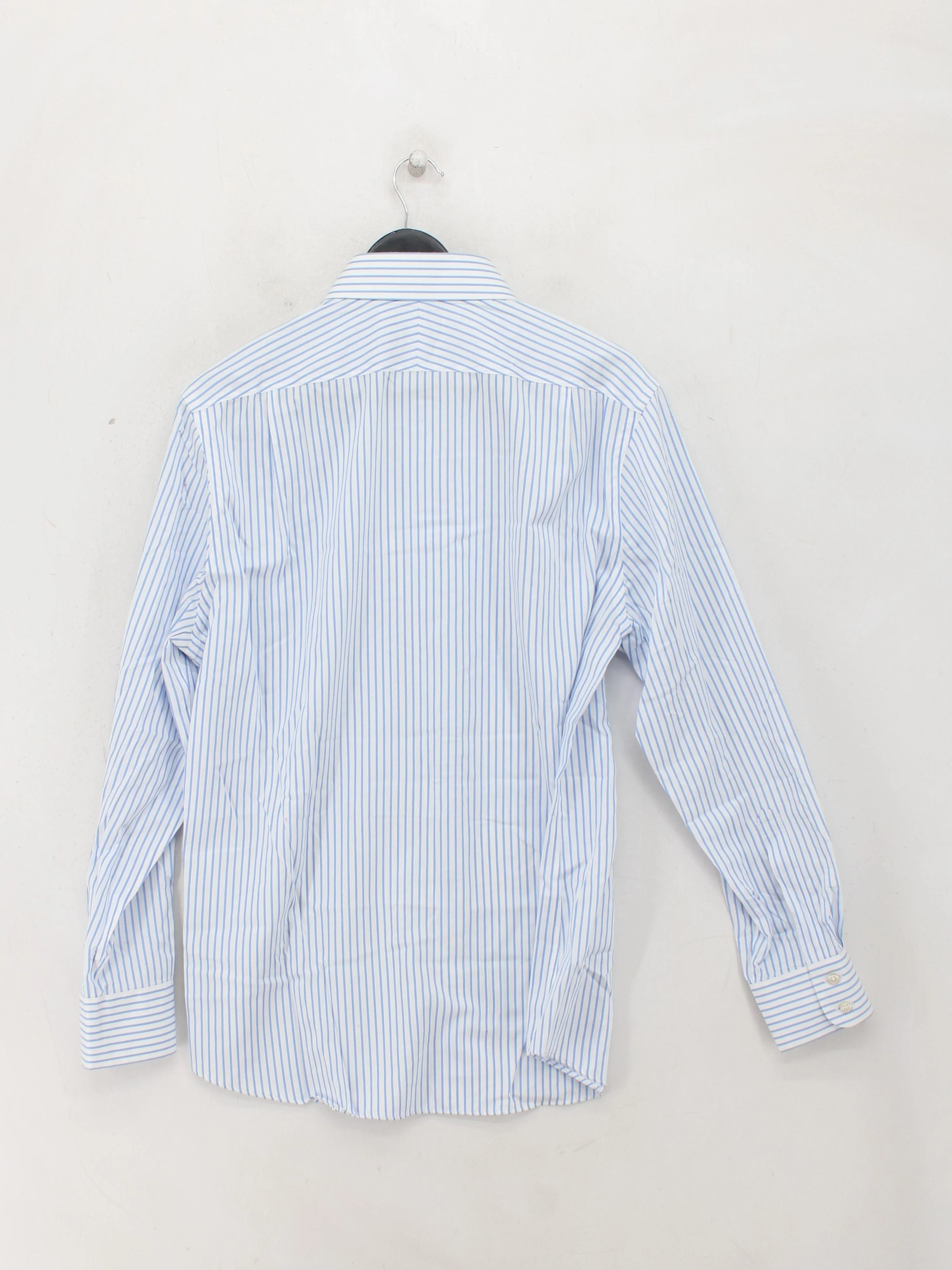 Charles Tyrwhitt Men's Shirt M Blue Striped 100% Cotton Basic - Image 2