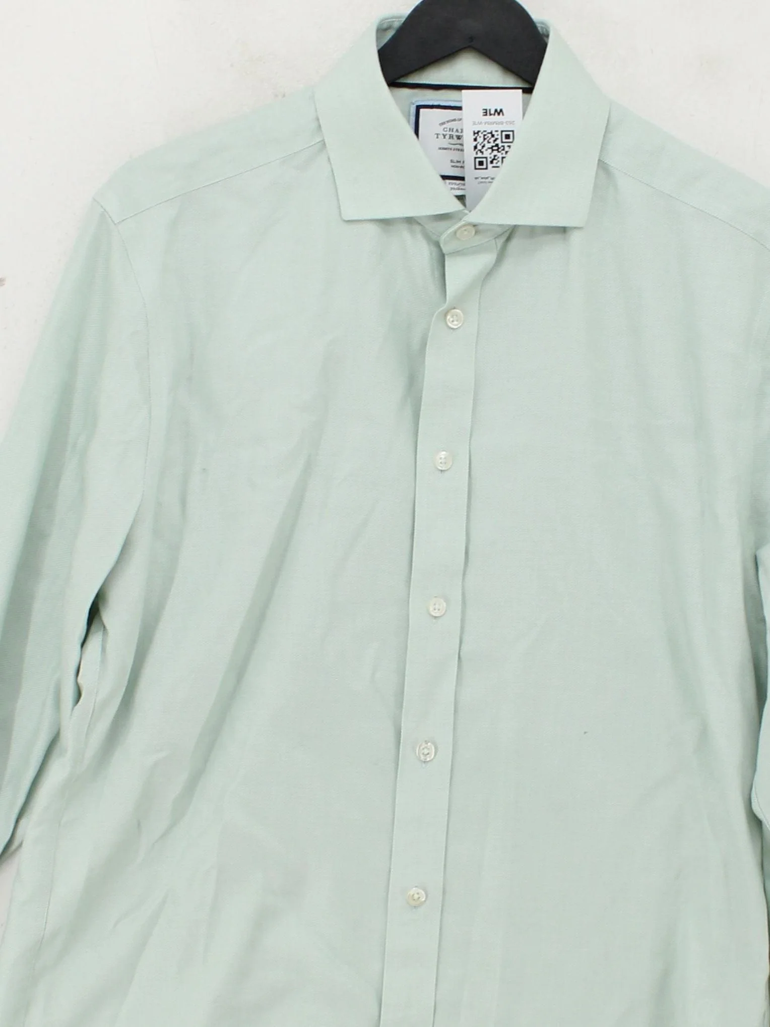 Charles Tyrwhitt Men's Shirt M Green 100% Cotton Basic - Image 3