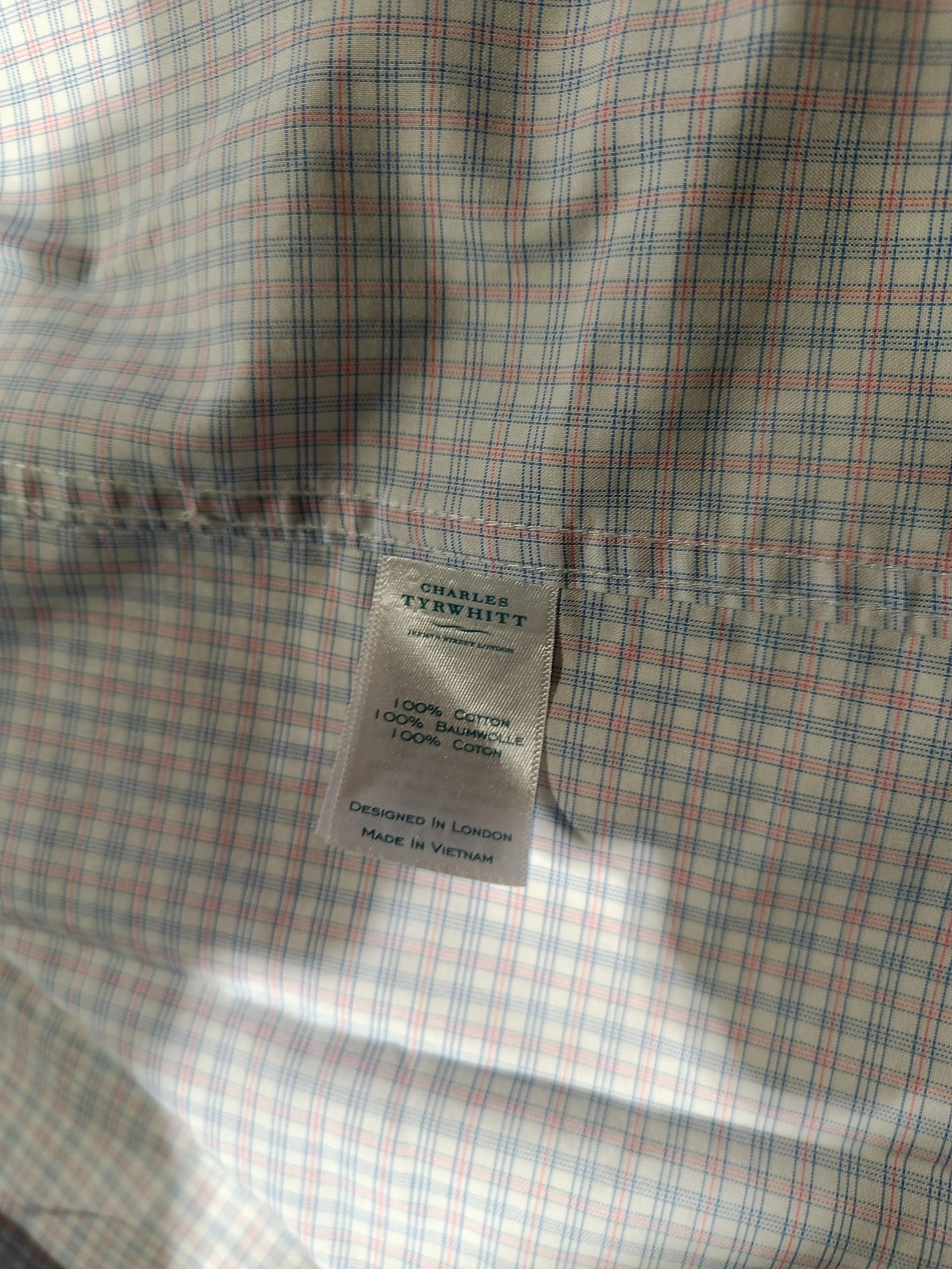 Charles Tyrwhitt Men's Shirt M Multi Checkered 100% Cotton Basic - Image 6