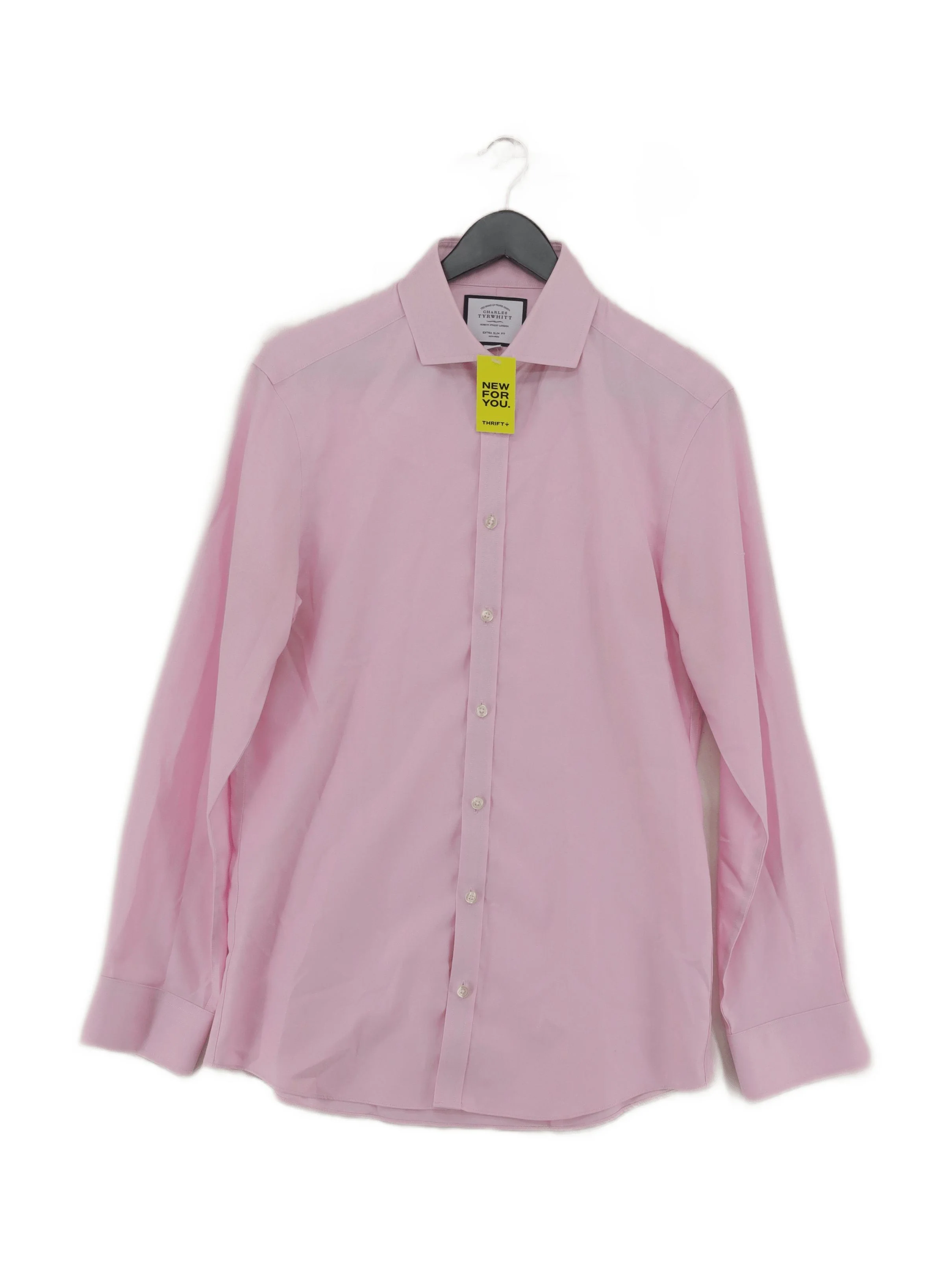 Charles Tyrwhitt Men's Shirt M Pink 100% Cotton Basic