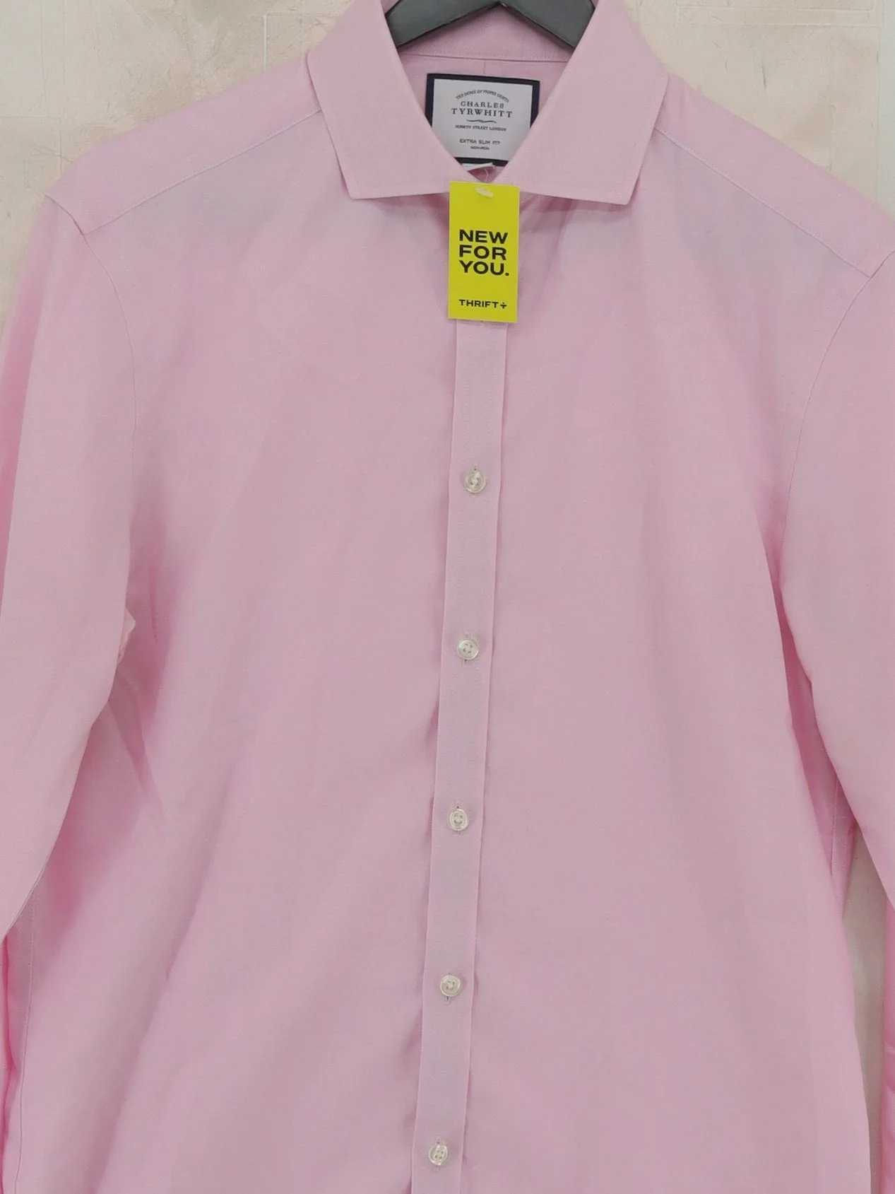 Charles Tyrwhitt Men's Shirt M Pink 100% Cotton Basic - Image 3