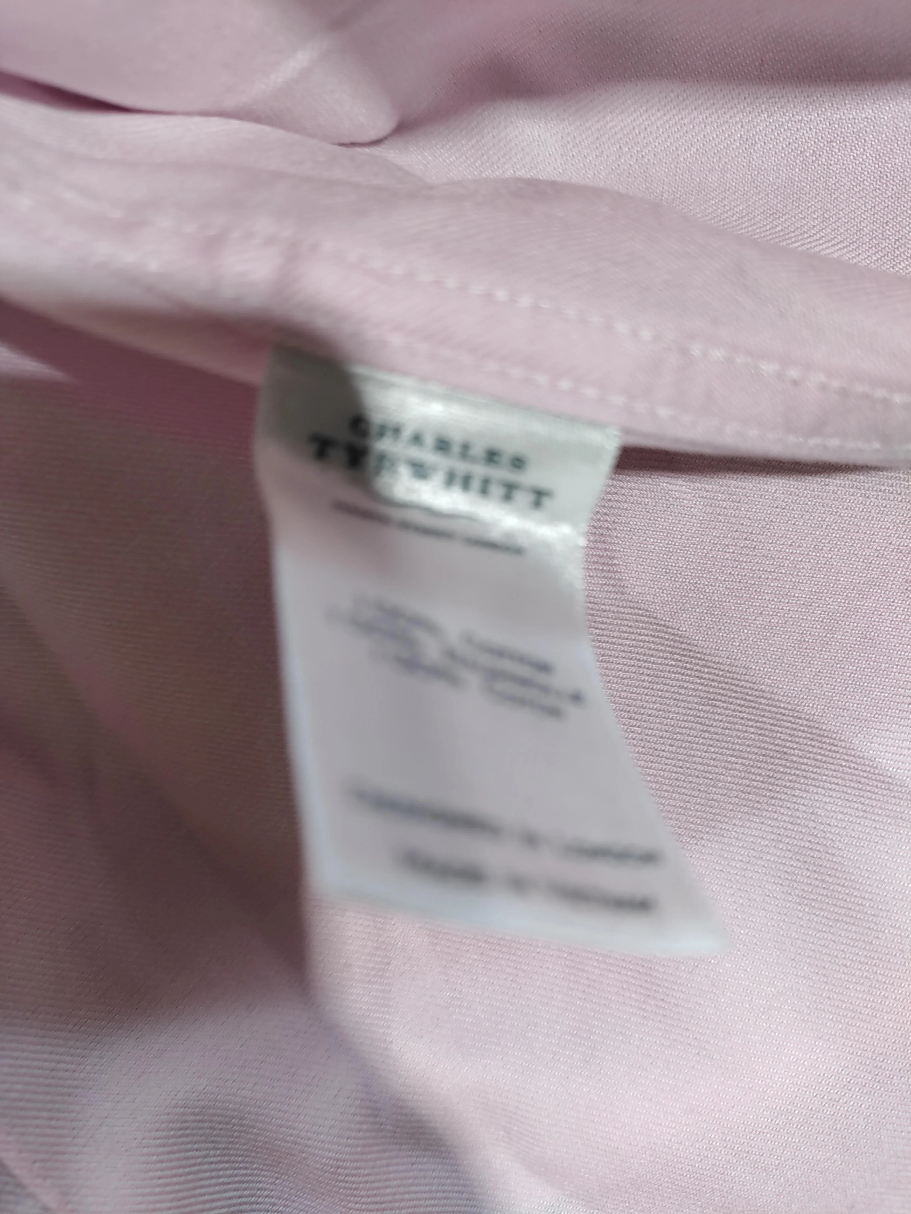 Charles Tyrwhitt Men's Shirt M Pink 100% Cotton Basic - Image 6