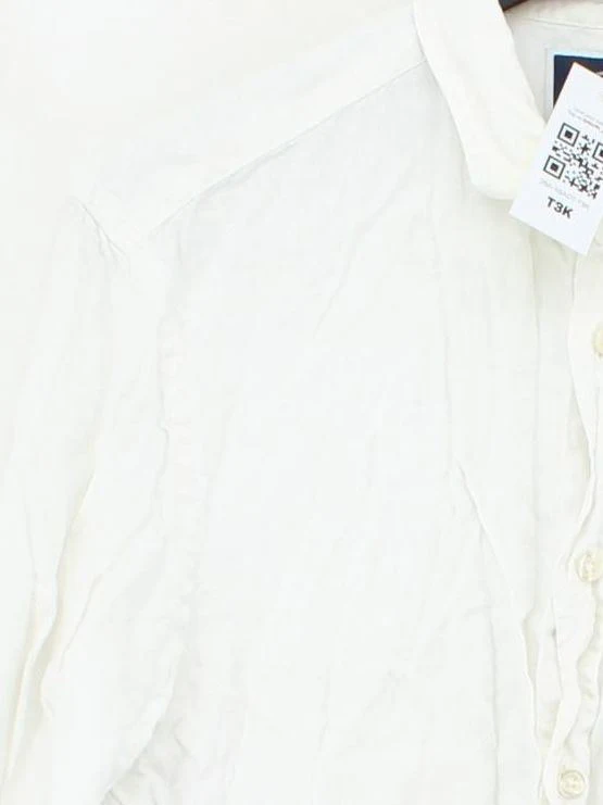 Charles Tyrwhitt Men's Shirt M White 100% Linen Basic - Image 3