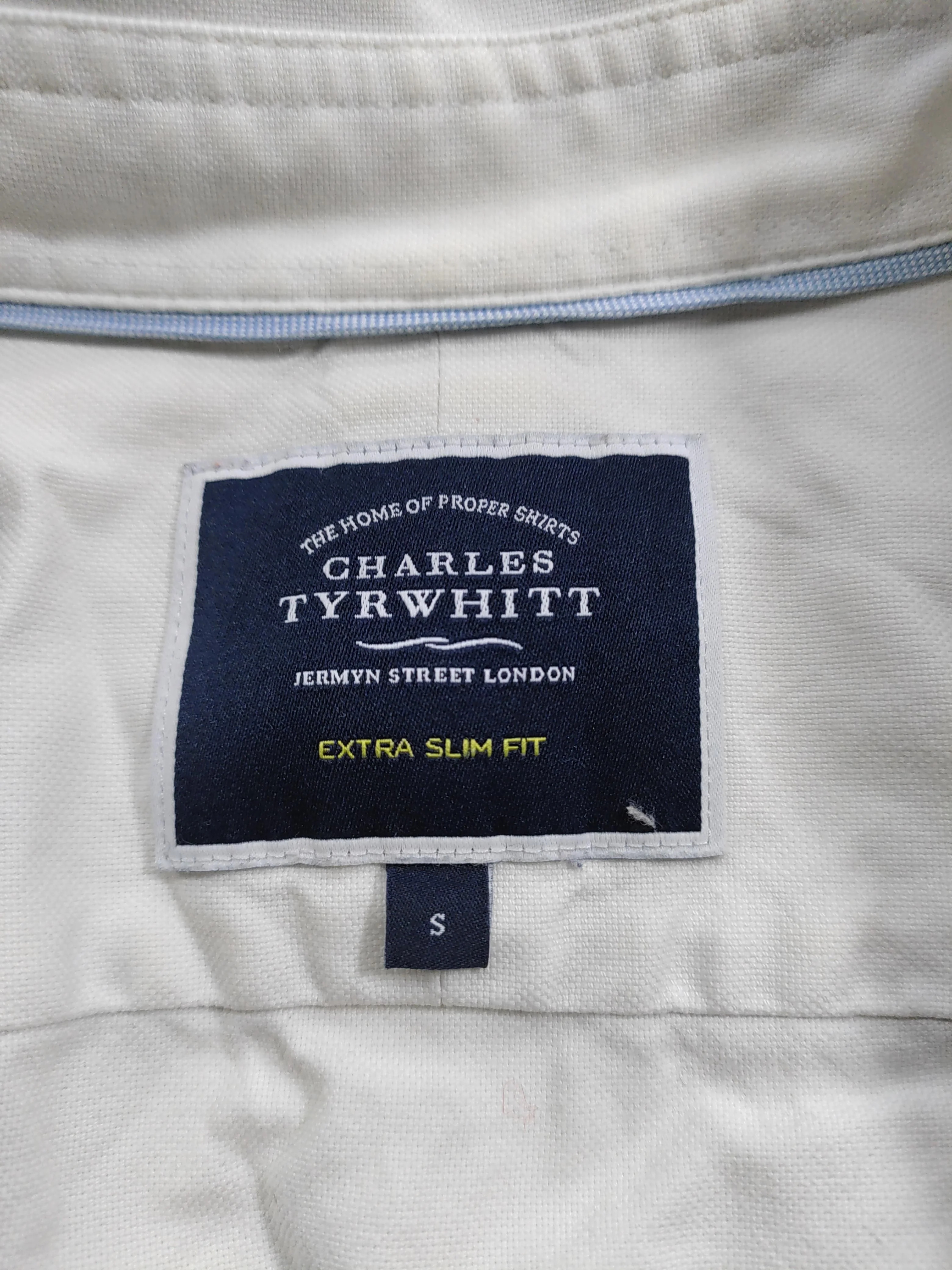 Charles Tyrwhitt Men's Shirt S White 100% Cotton Basic - Image 5