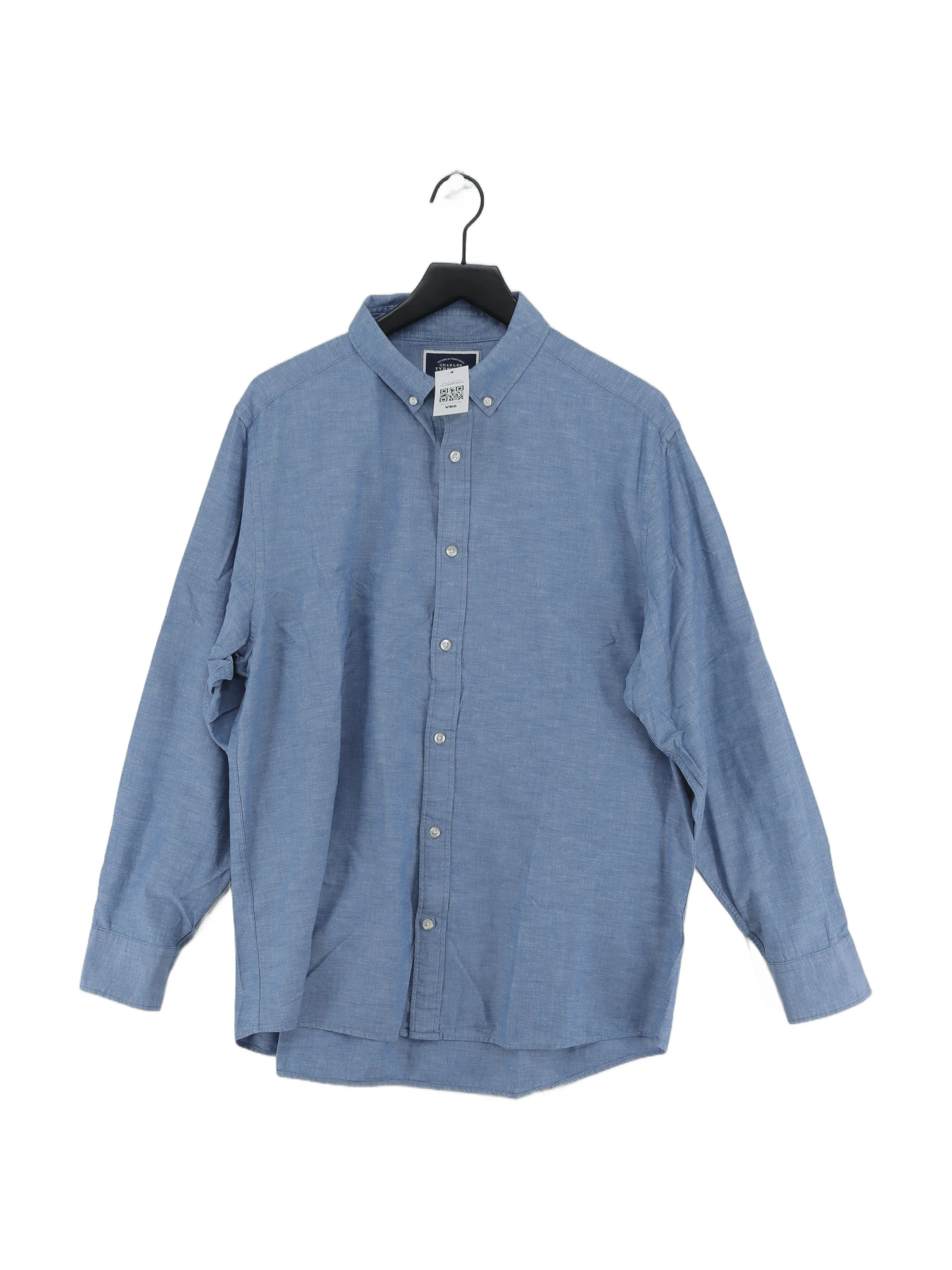 Charles Tyrwhitt Men's Shirt XL Blue 100% Cotton Basic