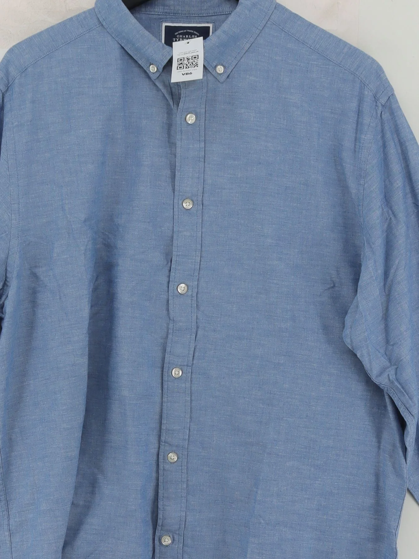 Charles Tyrwhitt Men's Shirt XL Blue 100% Cotton Basic - Image 3