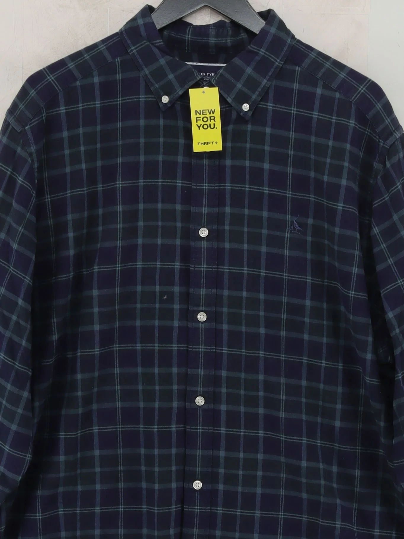 Charles Tyrwhitt Men's Shirt XL Blue Checkered 100% Cotton Basic - Image 3