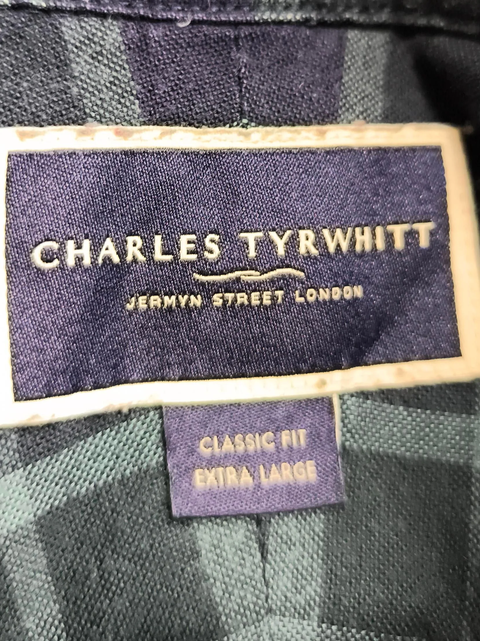 Charles Tyrwhitt Men's Shirt XL Blue Checkered 100% Cotton Basic - Image 5