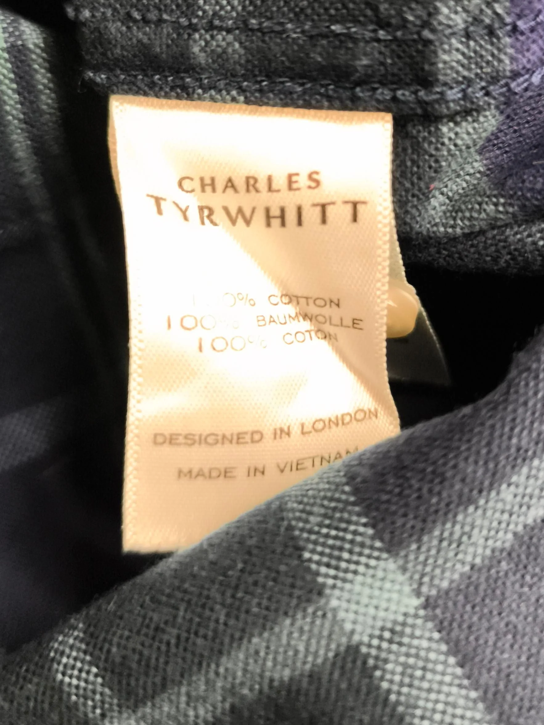 Charles Tyrwhitt Men's Shirt XL Blue Checkered 100% Cotton Basic - Image 6
