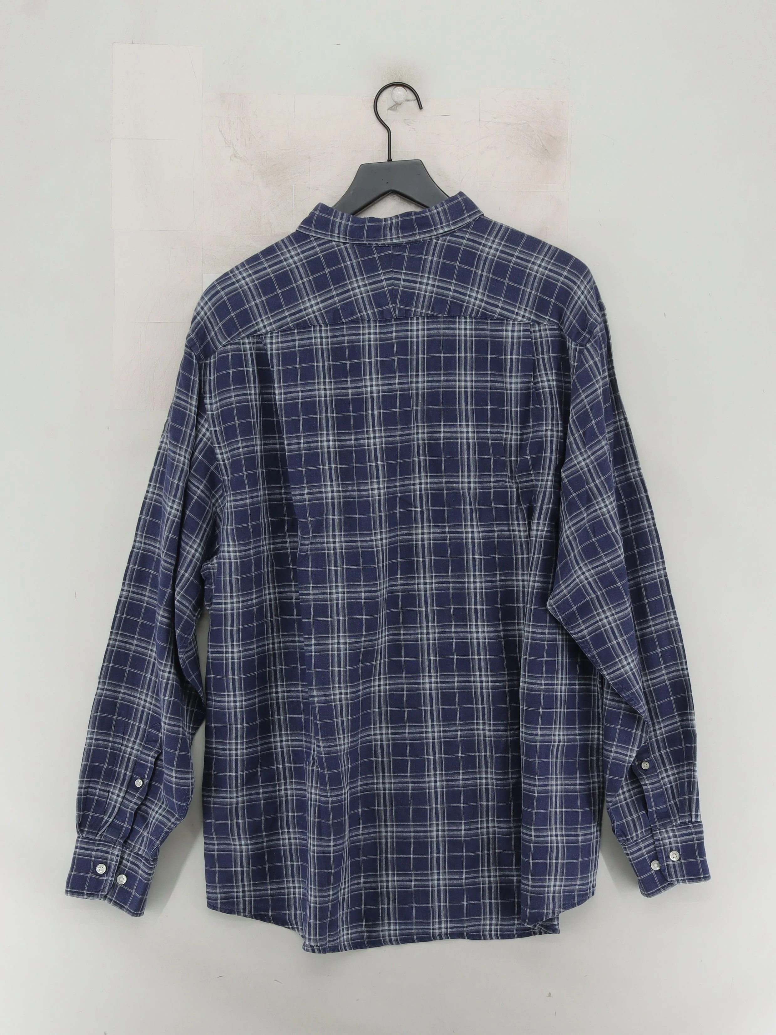 Charles Tyrwhitt Men's Shirt XL Blue Checkered 100% Linen Basic - Image 2