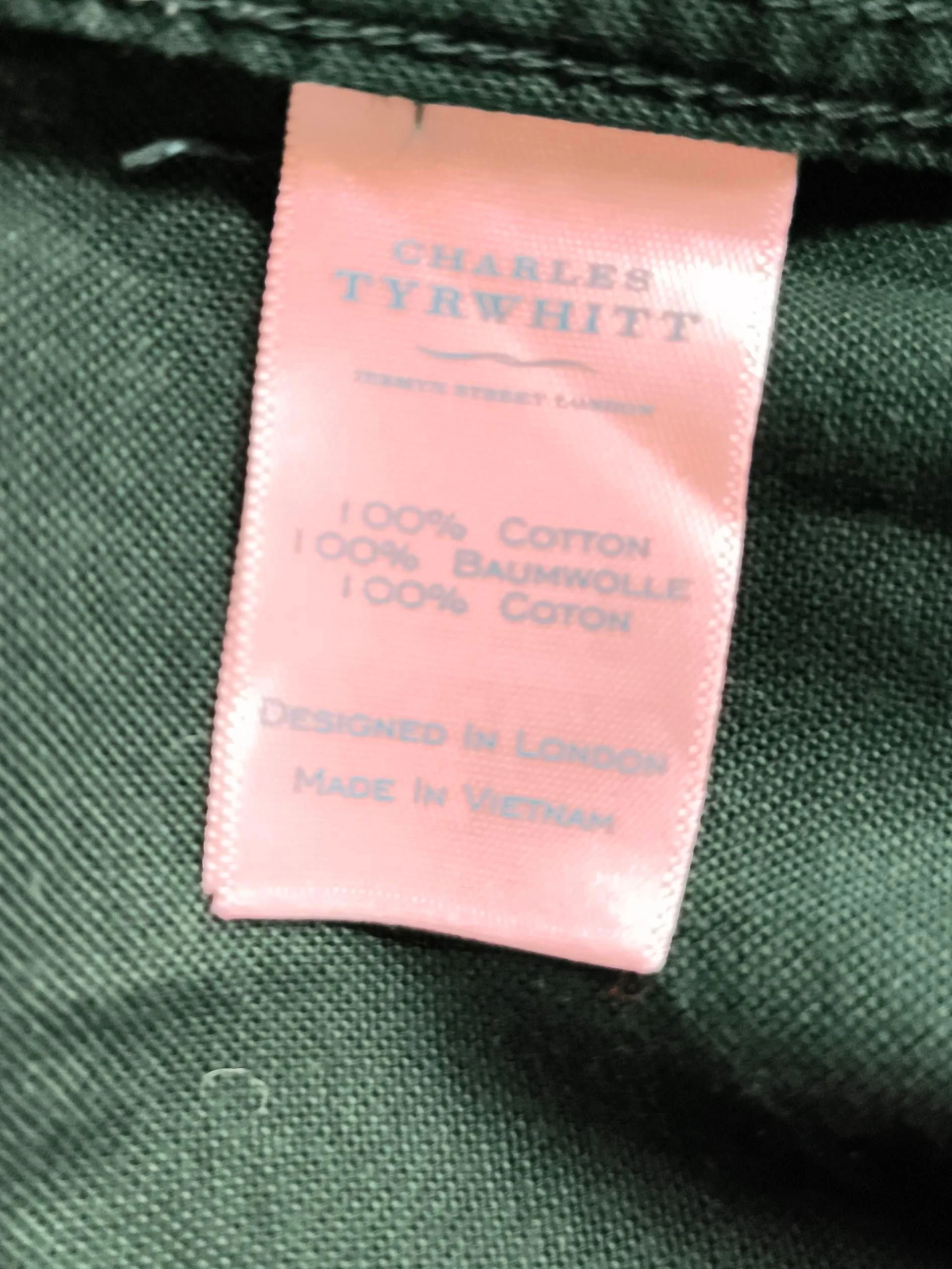 Charles Tyrwhitt Men's Shirt XL Green 100% Cotton Basic - Image 6