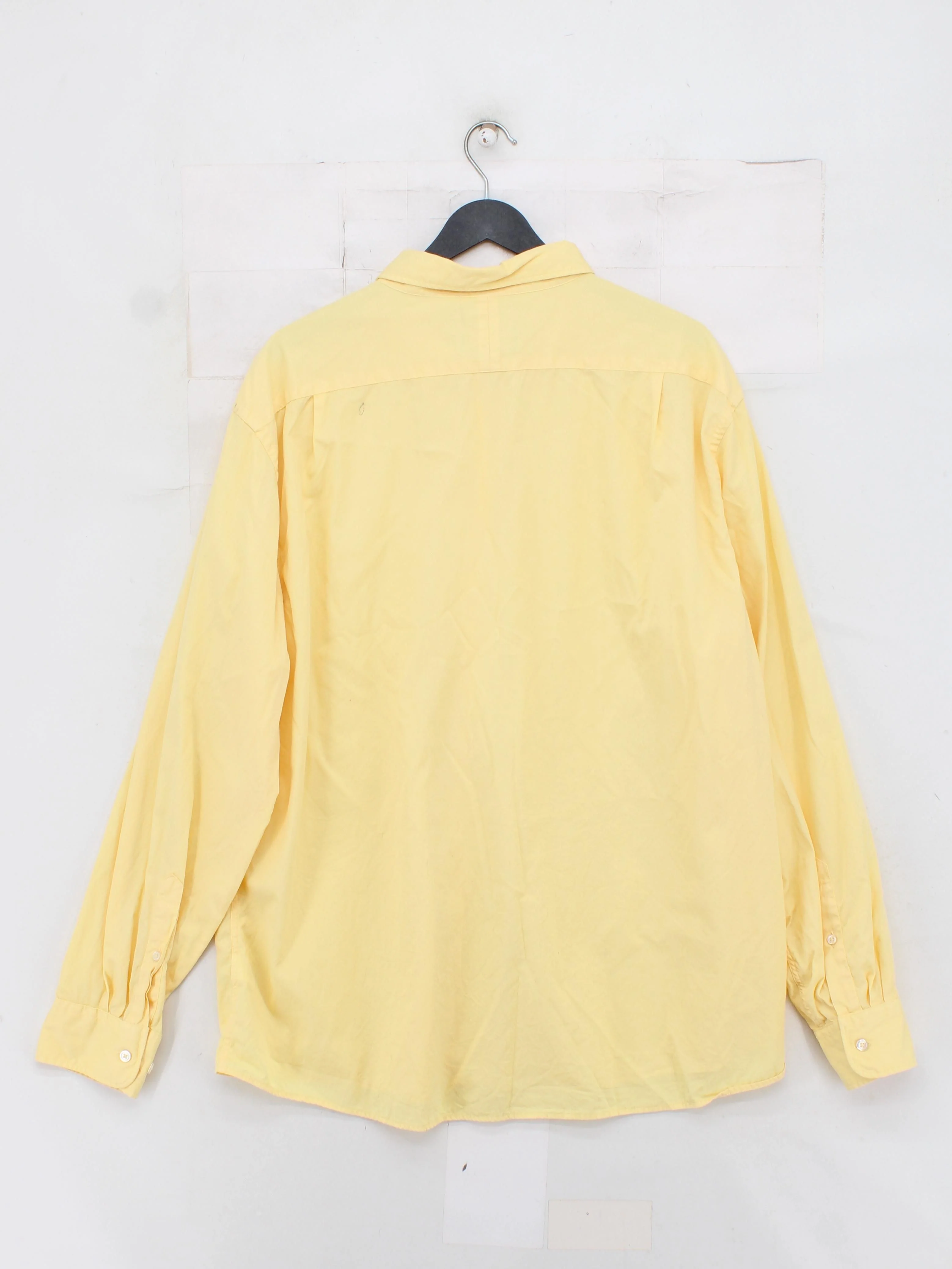 Charles Tyrwhitt Men's Shirt XXL Yellow 100% Cotton Basic - Image 2