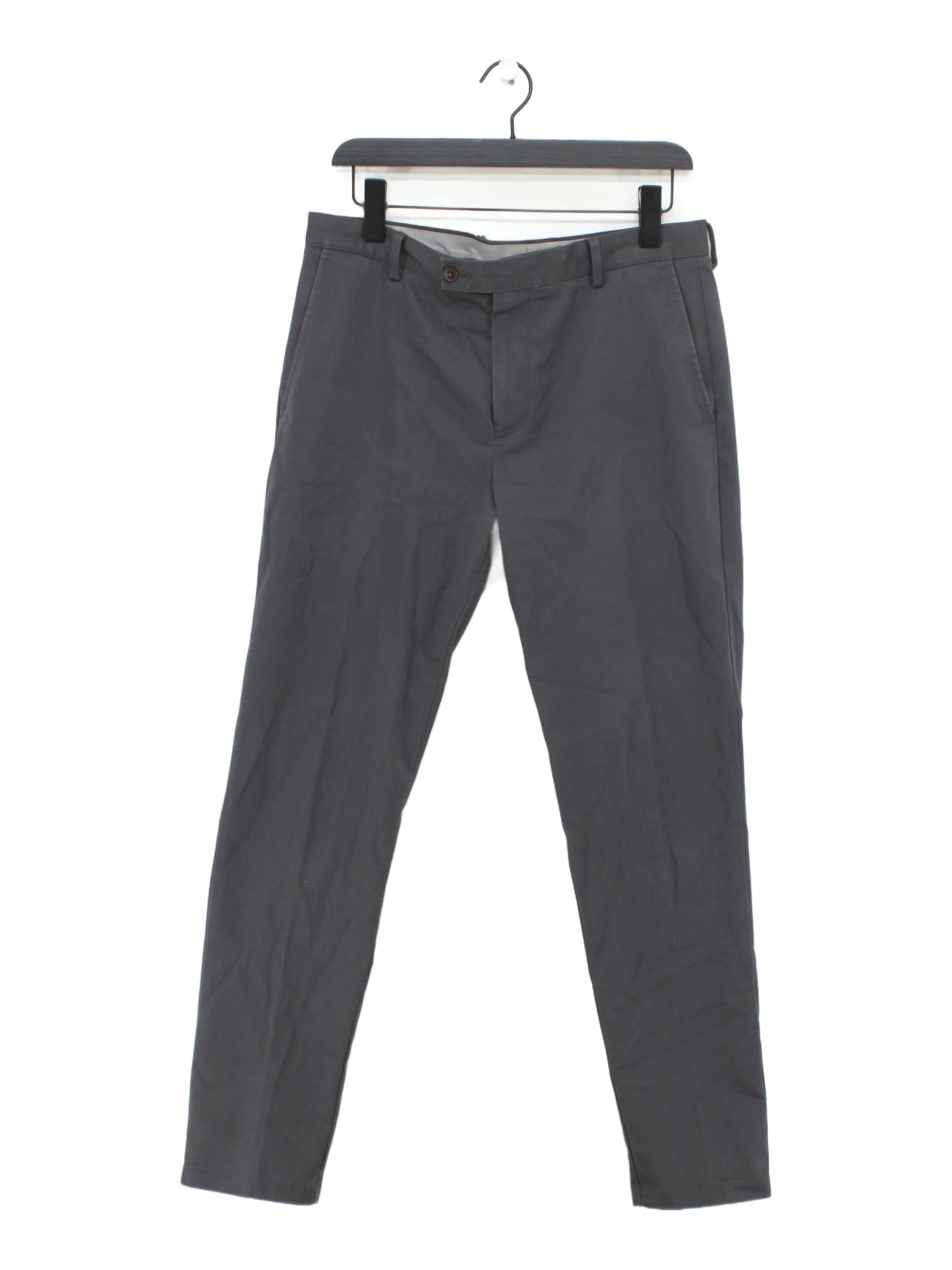 Charles Tyrwhitt Men's Trousers W 32 in Grey Cotton with Elastane Straight Chino