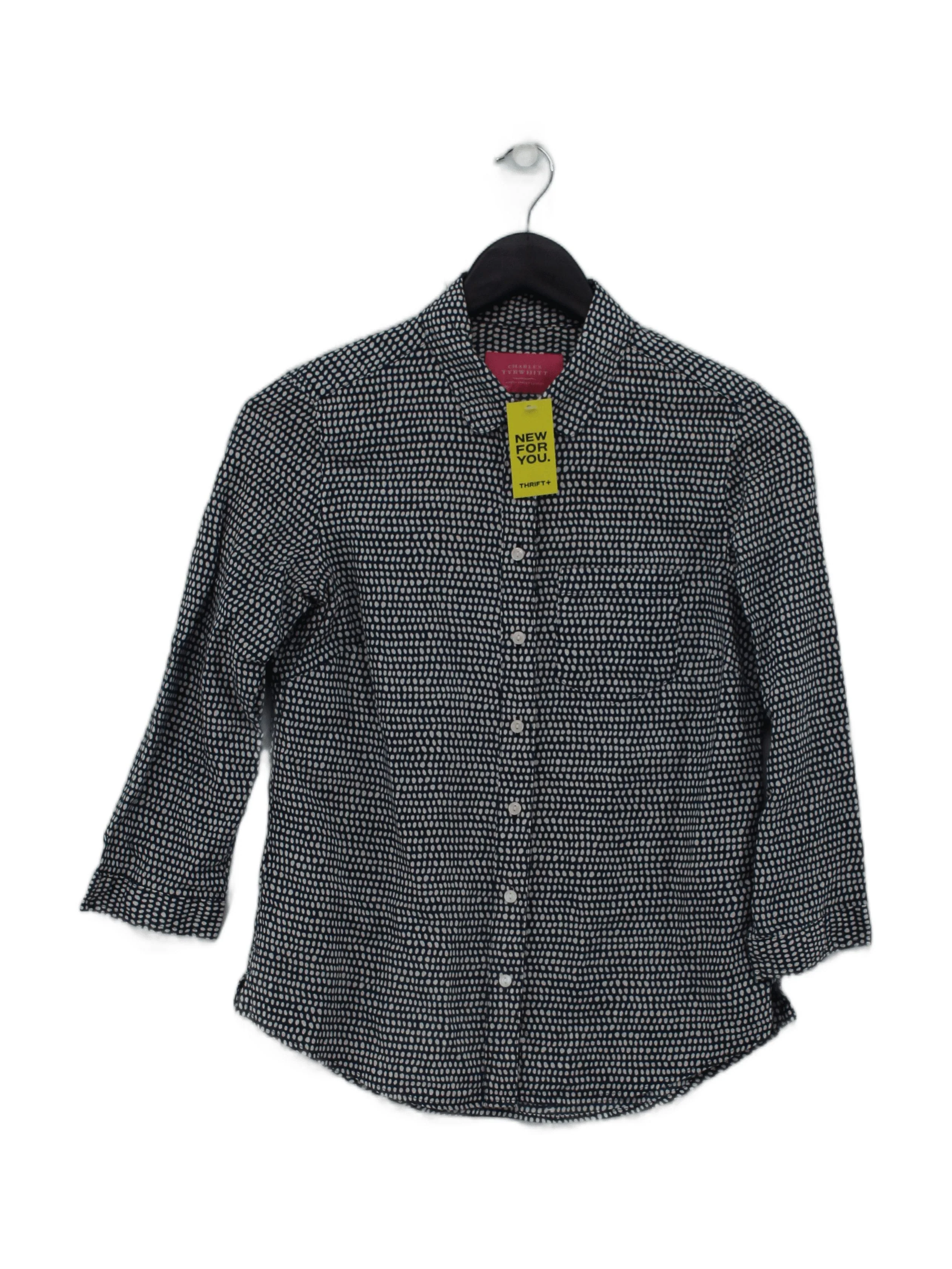 Charles Tyrwhitt Women's Shirt S Blue Cotton with Polyester Basic