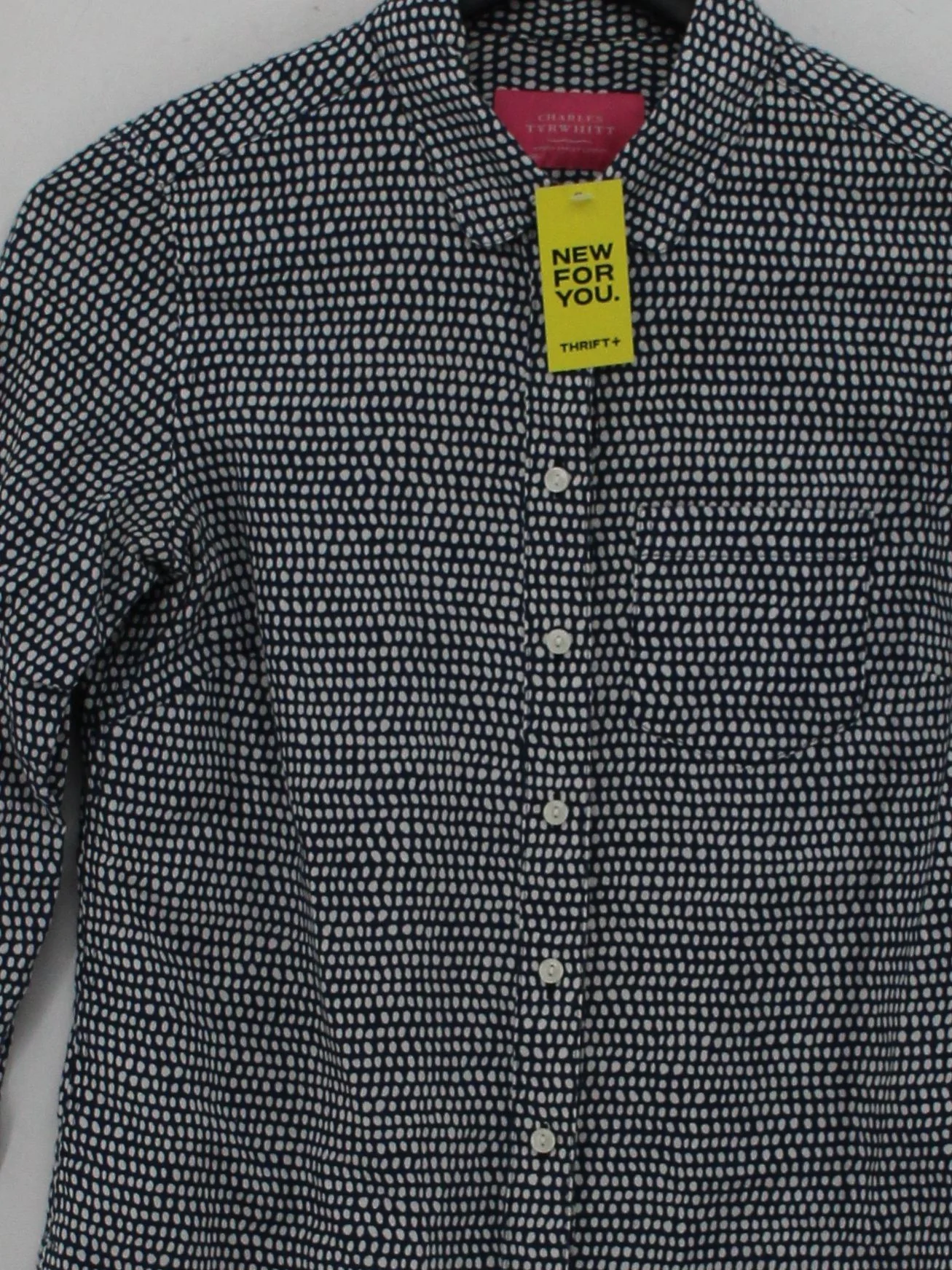 Charles Tyrwhitt Women's Shirt S Blue Cotton with Polyester Basic - Image 3