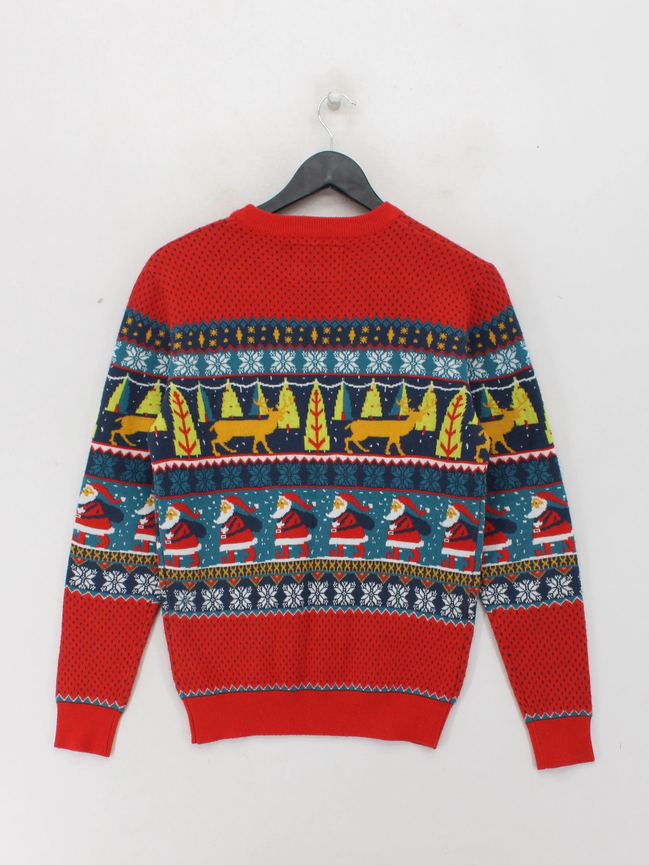 Charles Wilson Men's Jumper S Multi Graphic 100% Acrylic Round Neck Pullover - Image 2
