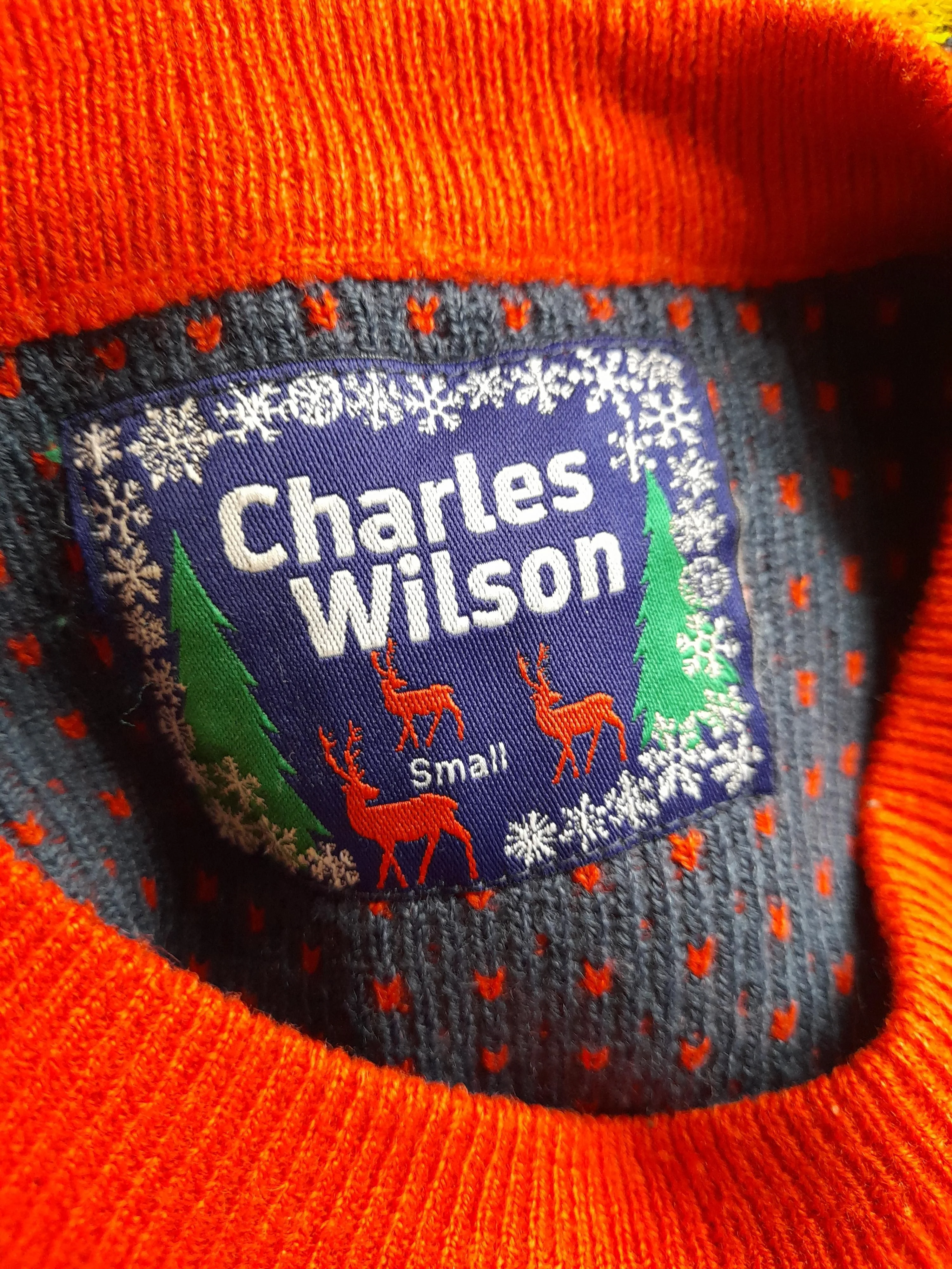 Charles Wilson Men's Jumper S Multi Graphic 100% Acrylic Round Neck Pullover - Image 6