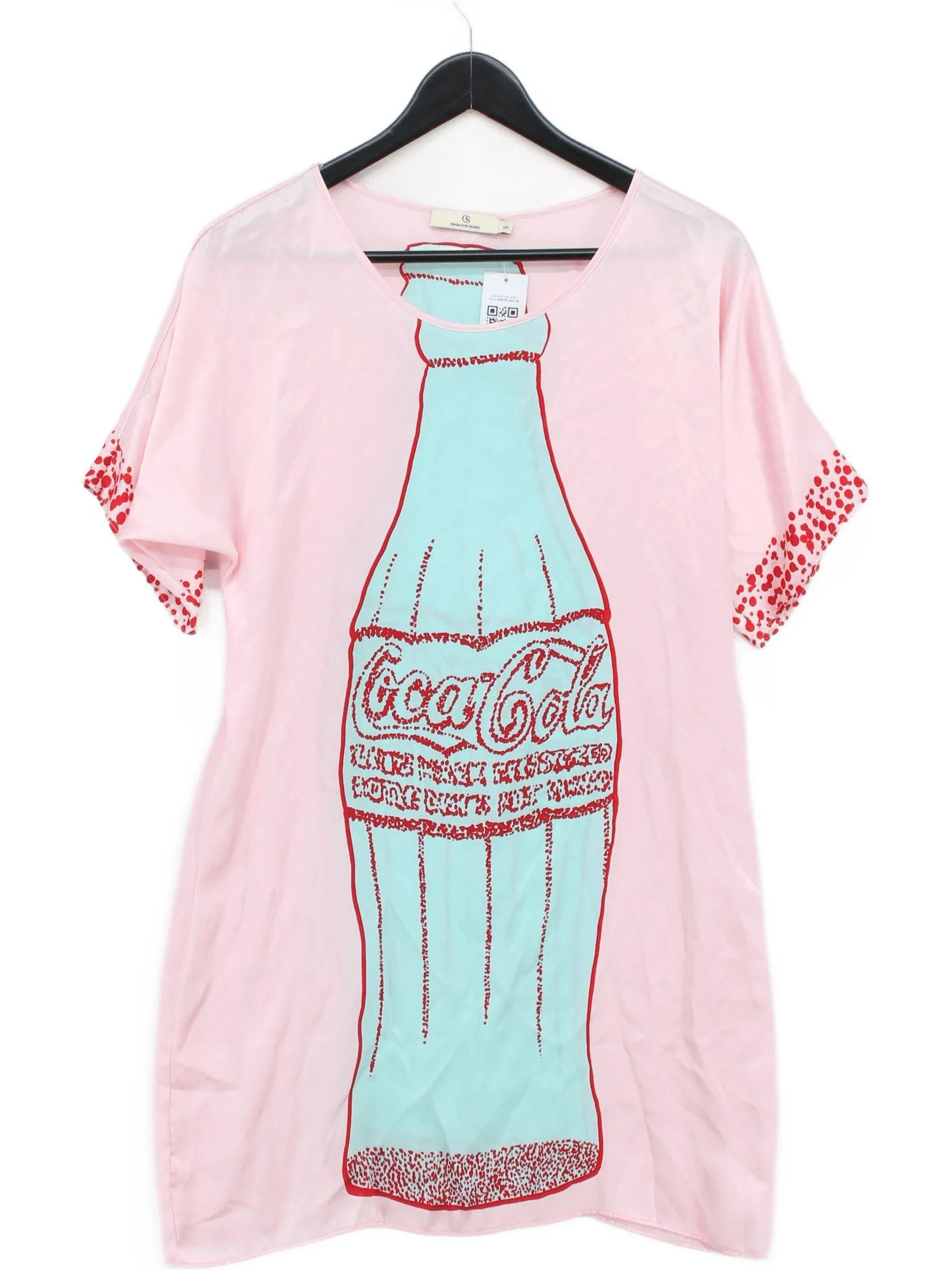Charlotte Sparre Women's T-Shirt S Pink 100% Silk Basic