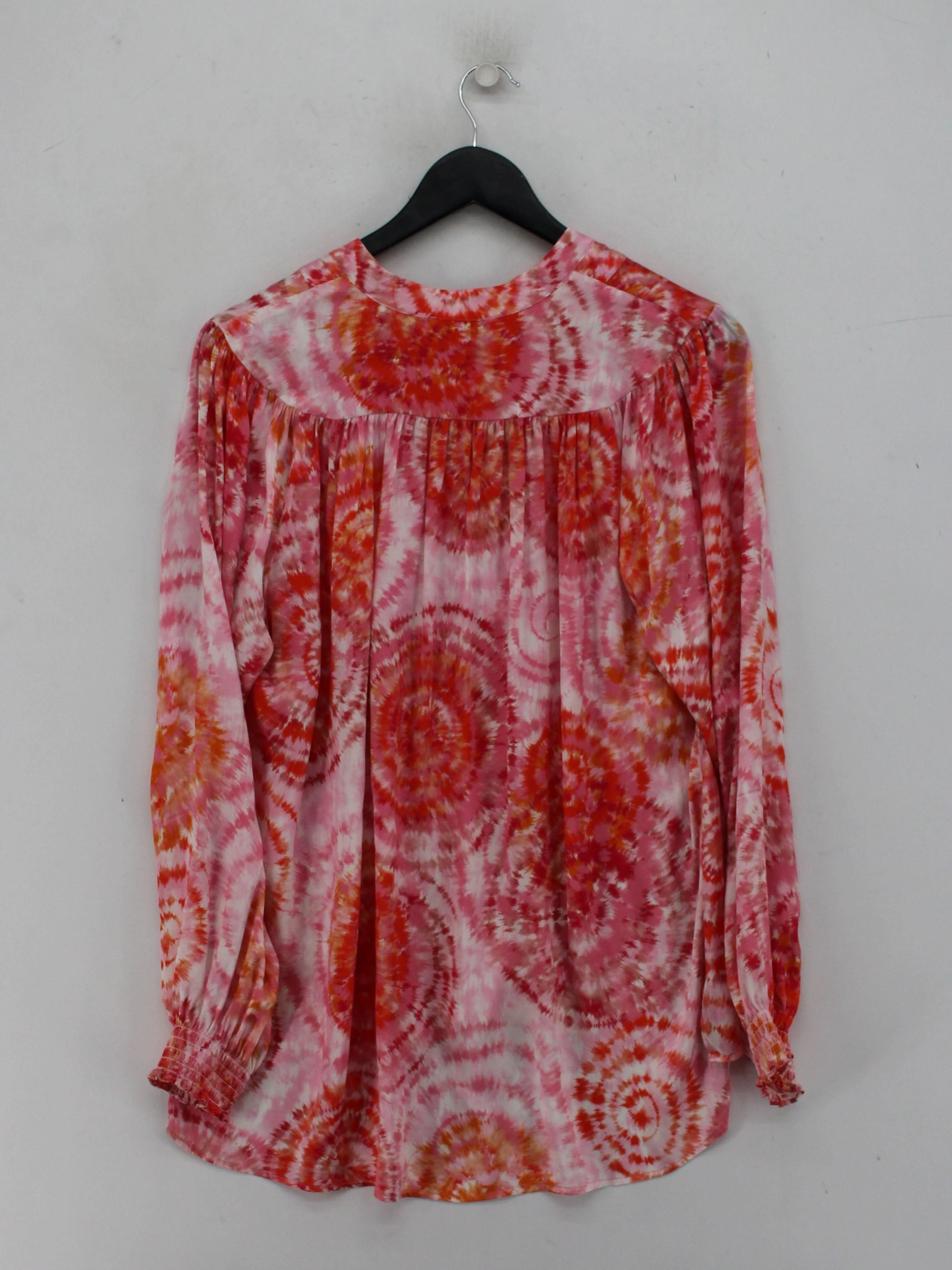 Charlotte Sparre Women's Top L Multi Silk with Spandex Long Sleeve V-Neck Basic - Image 2