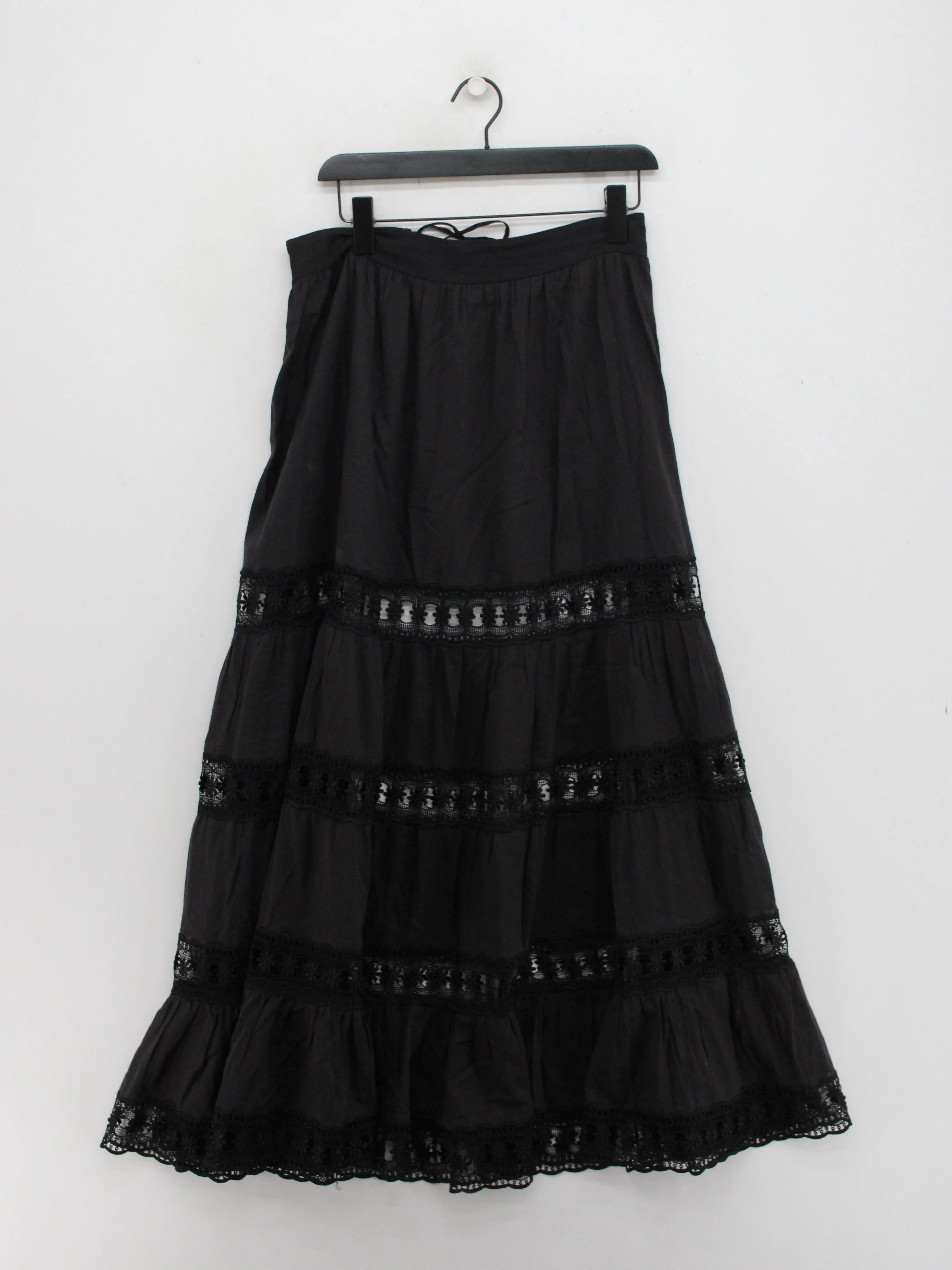 Charo Ruiz Women's Maxi Skirt S Black Cotton with Polyester Long Maxi - Image 2