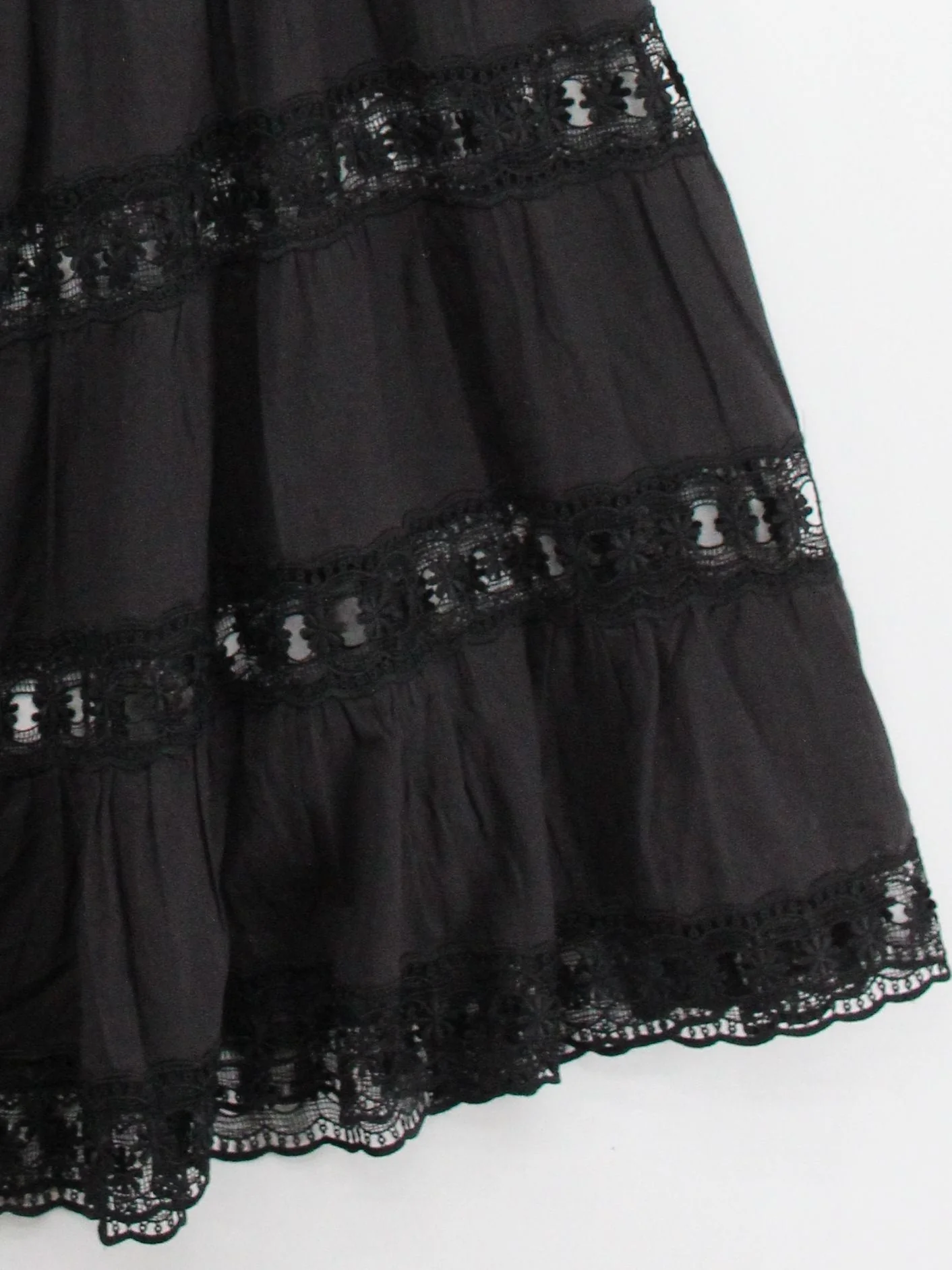 Charo Ruiz Women's Maxi Skirt S Black Cotton with Polyester Long Maxi - Image 4