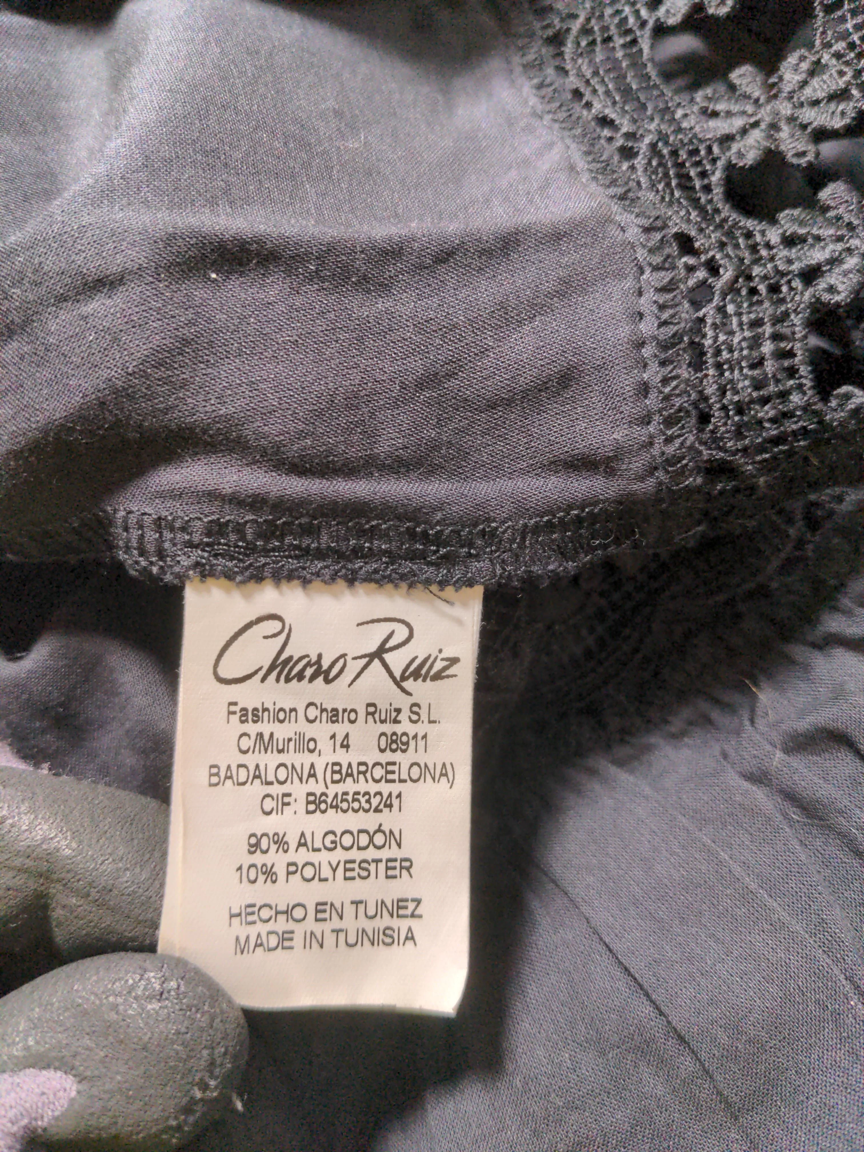 Charo Ruiz Women's Maxi Skirt S Black Cotton with Polyester Long Maxi - Image 6