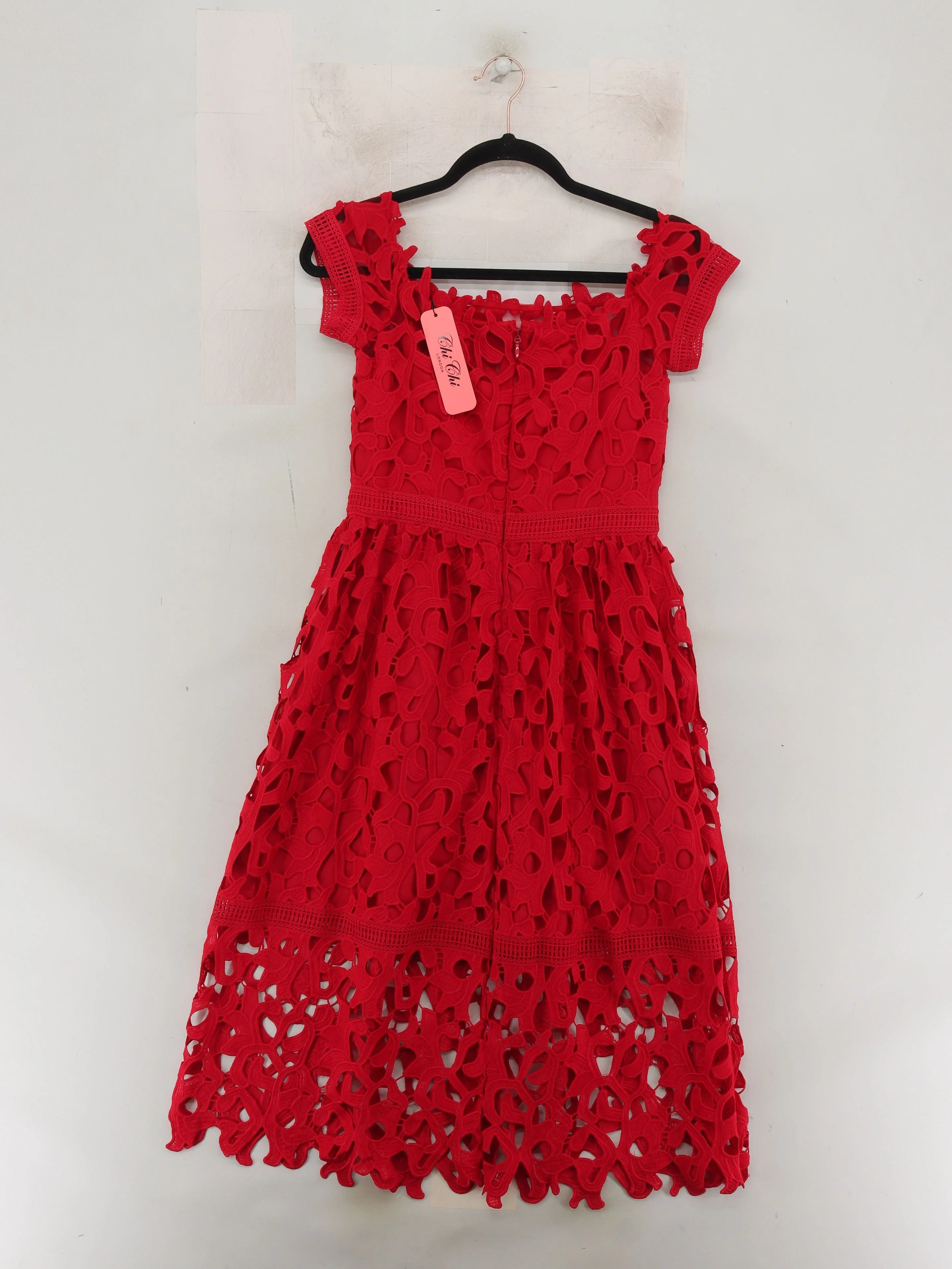 Chi Chi London A-Line Midi Dress UK10 in Red - Image 2