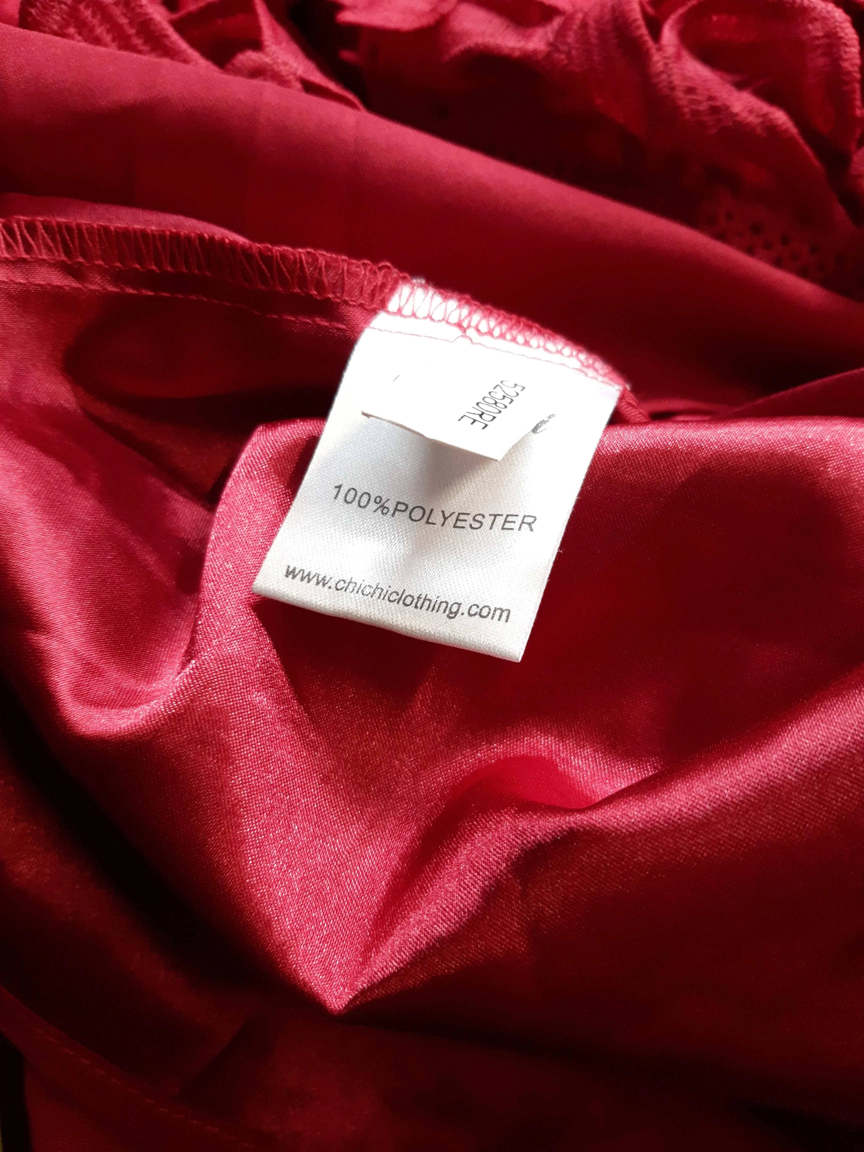 Chi Chi London A-Line Midi Dress UK10 in Red - Image 6