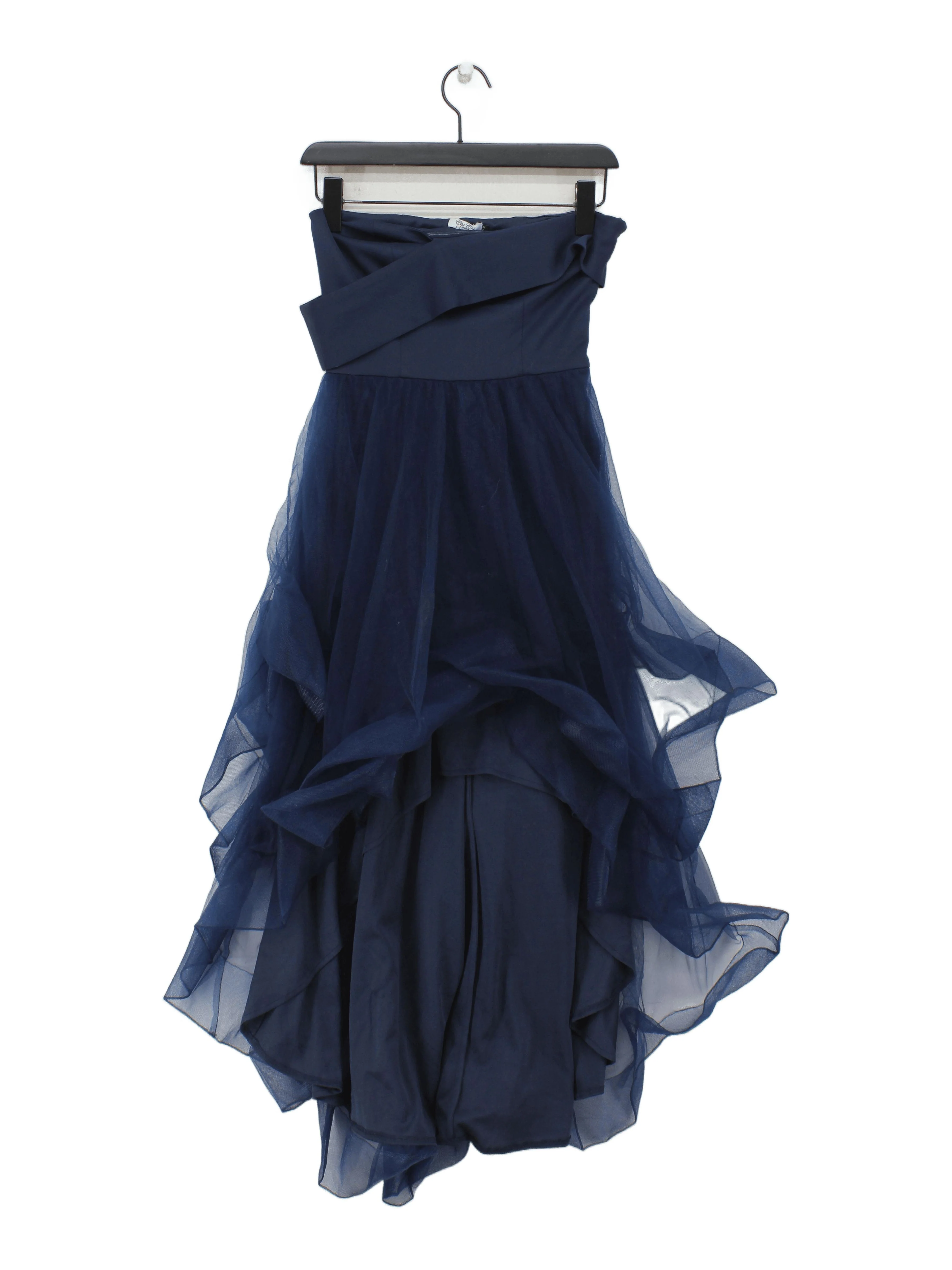 Chi Chi London A-Line Midi Dress UK4 in Blue