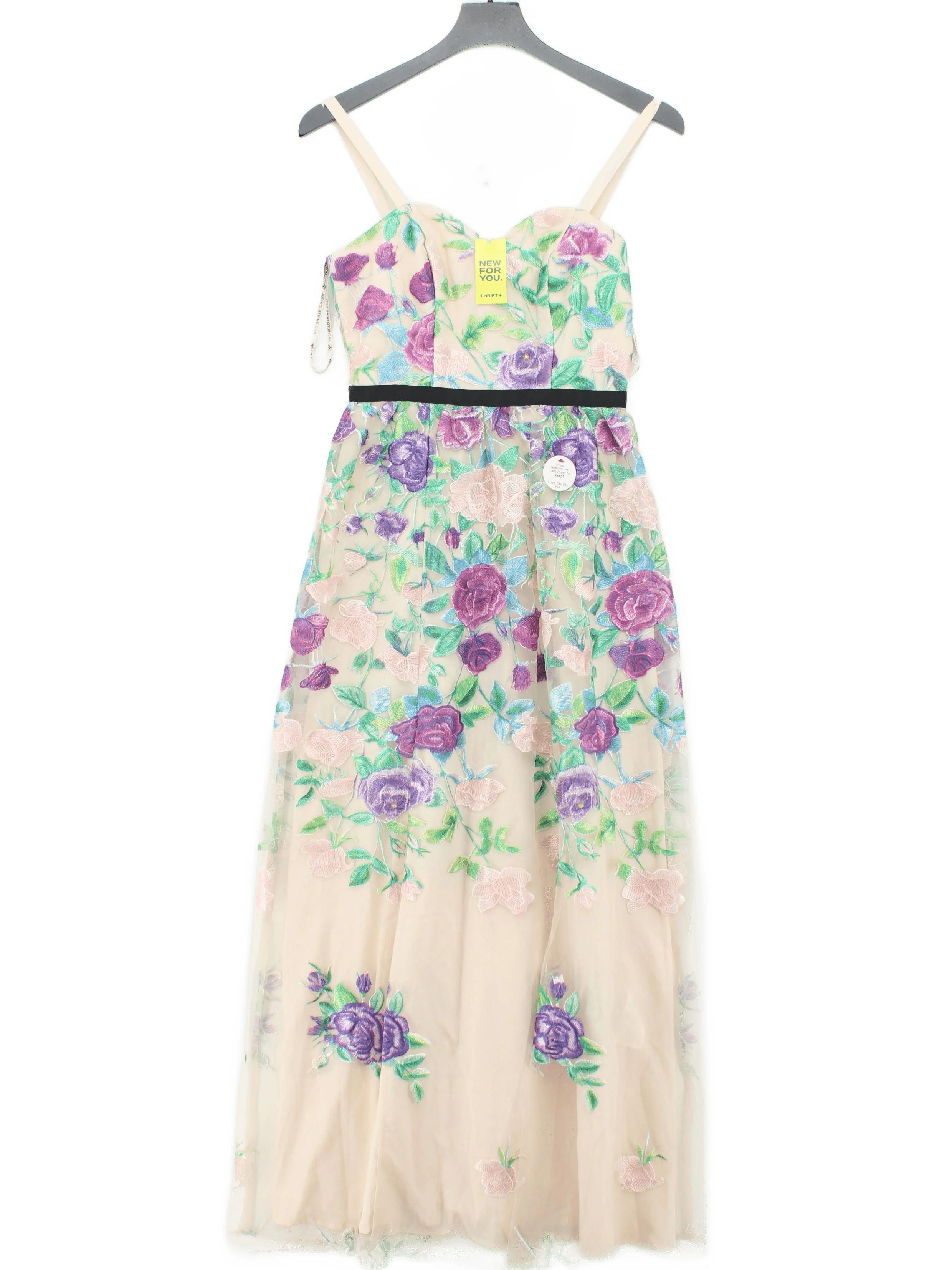 Chi Chi London Maxi Dress UK6 in Cream