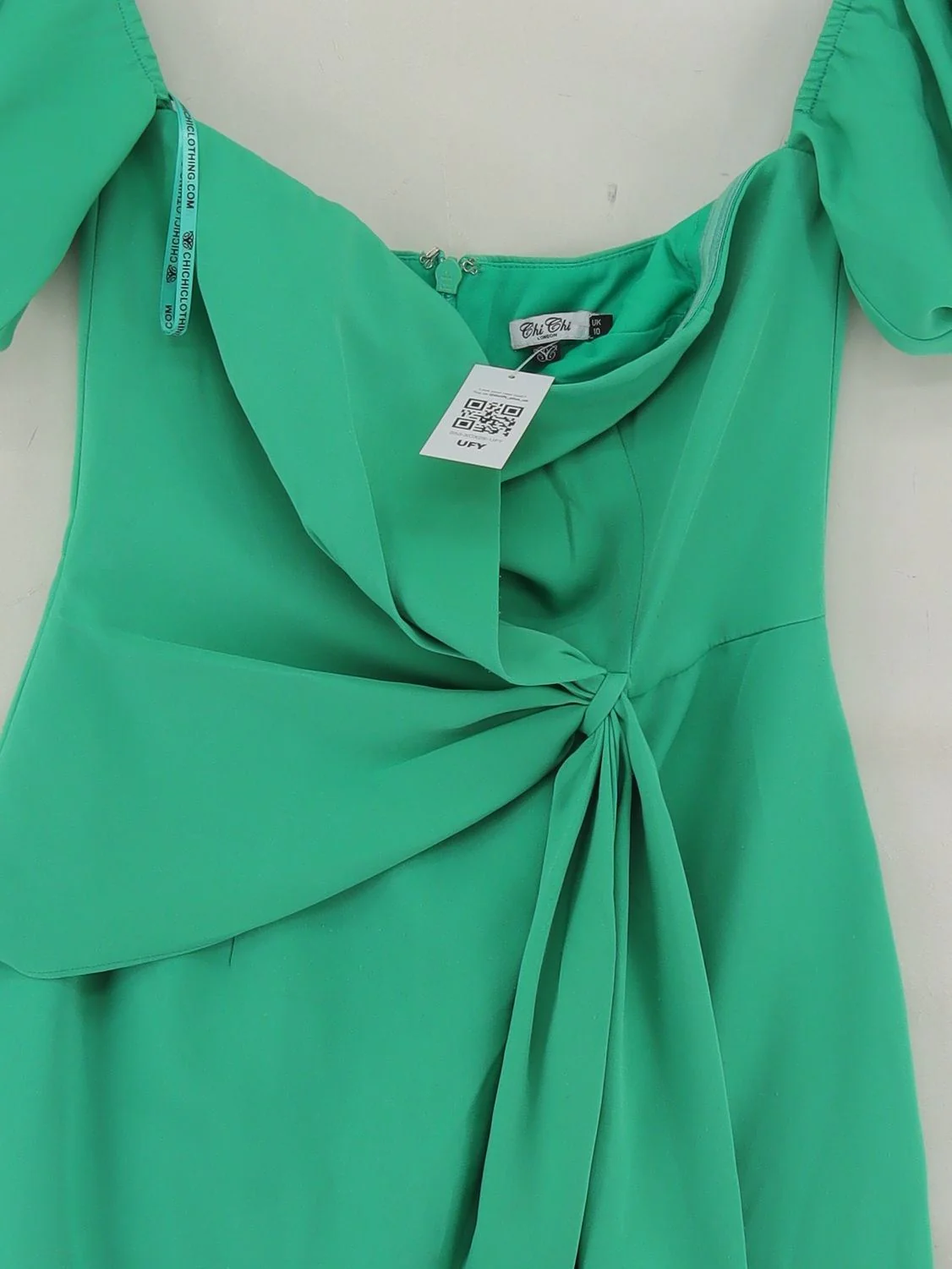 Chi Chi London Mini Dress UK10 in Green - Image 3