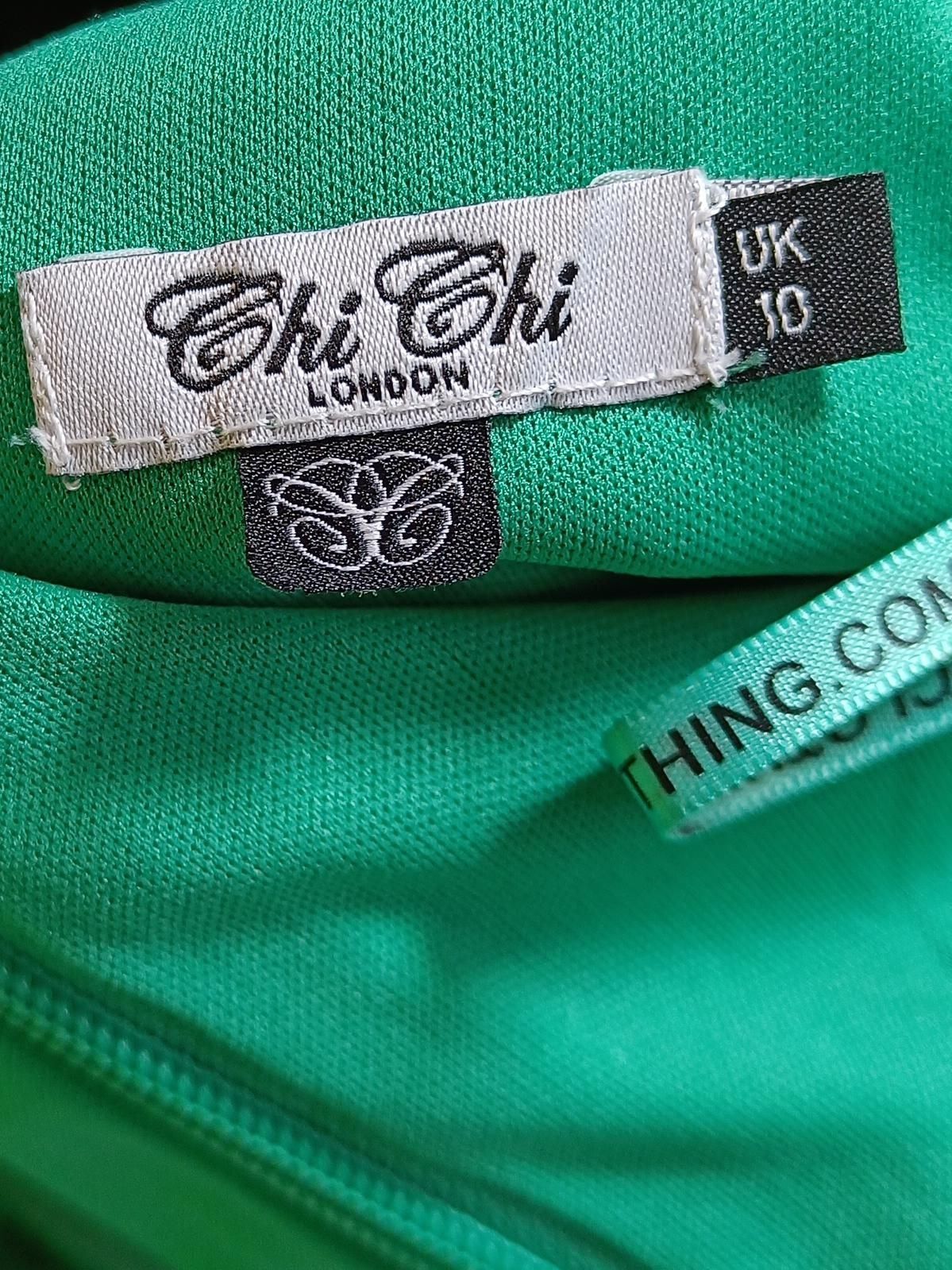 Chi Chi London Mini Dress UK10 in Green - Image 6