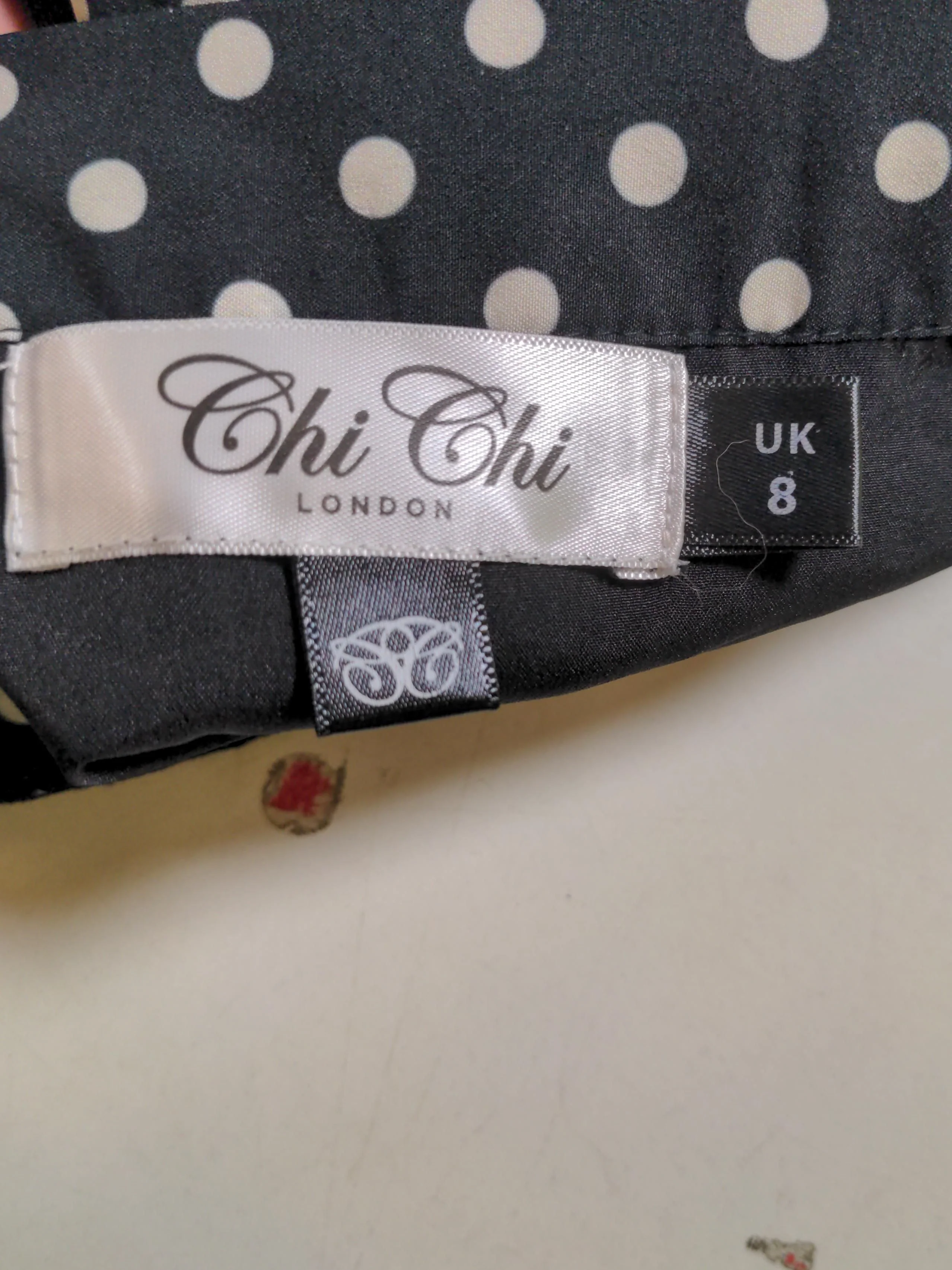 Chi Chi London Women's Midi Skirt S Black Polkadot 100% Polyester Midi A-Line - Image 5