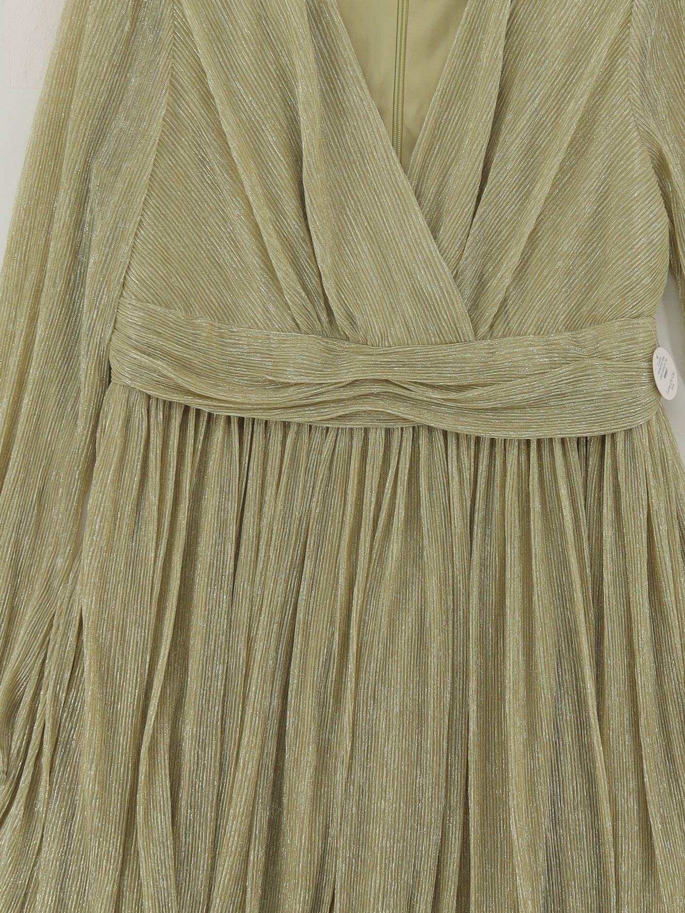 Chi Chi London Wrap Mini Dress UK16 in Gold - Image 3