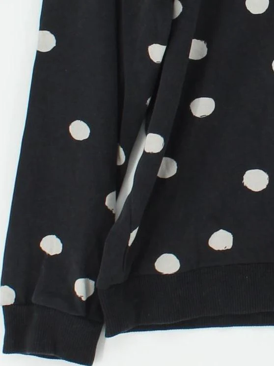 CHINTI & PARKER Women's Hoodie M Black Polkadot 100% Cotton Pullover - Image 4