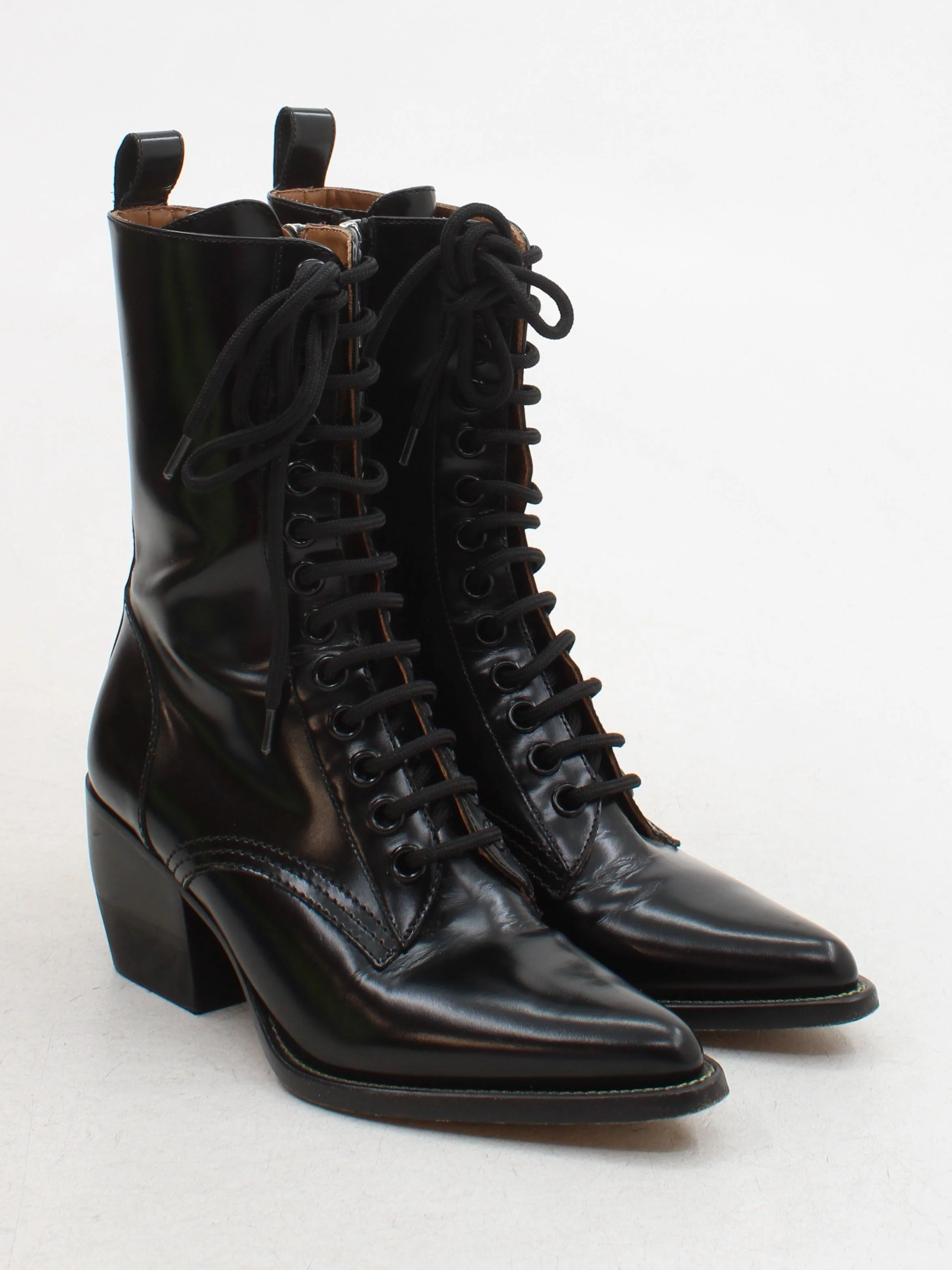 Chloé Women's Boots UK 5 Black 100% Other Combat - Image 4
