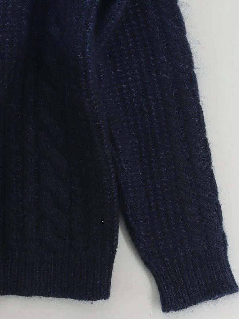 Christian Dior Women's Jumper UK 6 Blue Wool with Mohair, Polyamide Pullover - Image 4